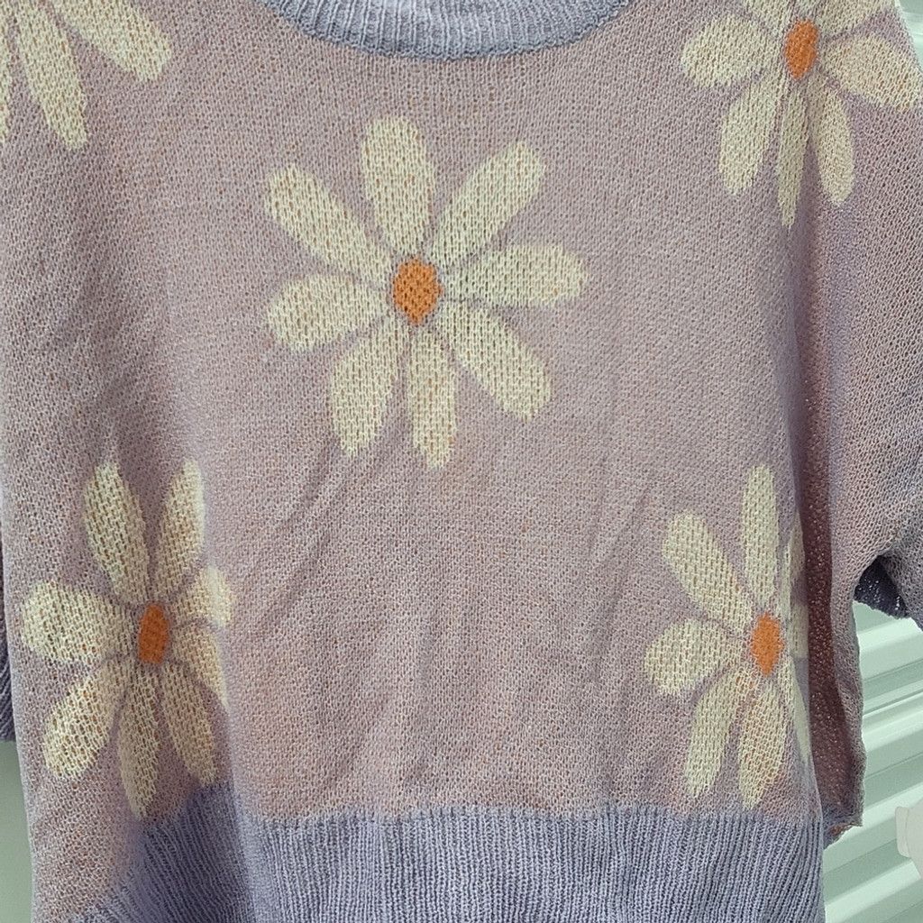 Other NWT Floral Elegance: The Chic Slit Sweater by BiBi Size M / US 6-8 / IT 42-44 - 6 Thumbnail
