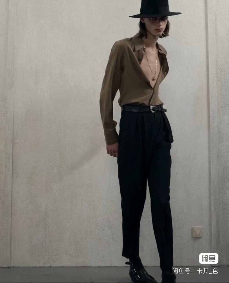 Saint Laurent Paris Saint Laurent Paris size 38 Caramel Shirt Size US M / EU 48-50 / 2 - 2 Thumbnail