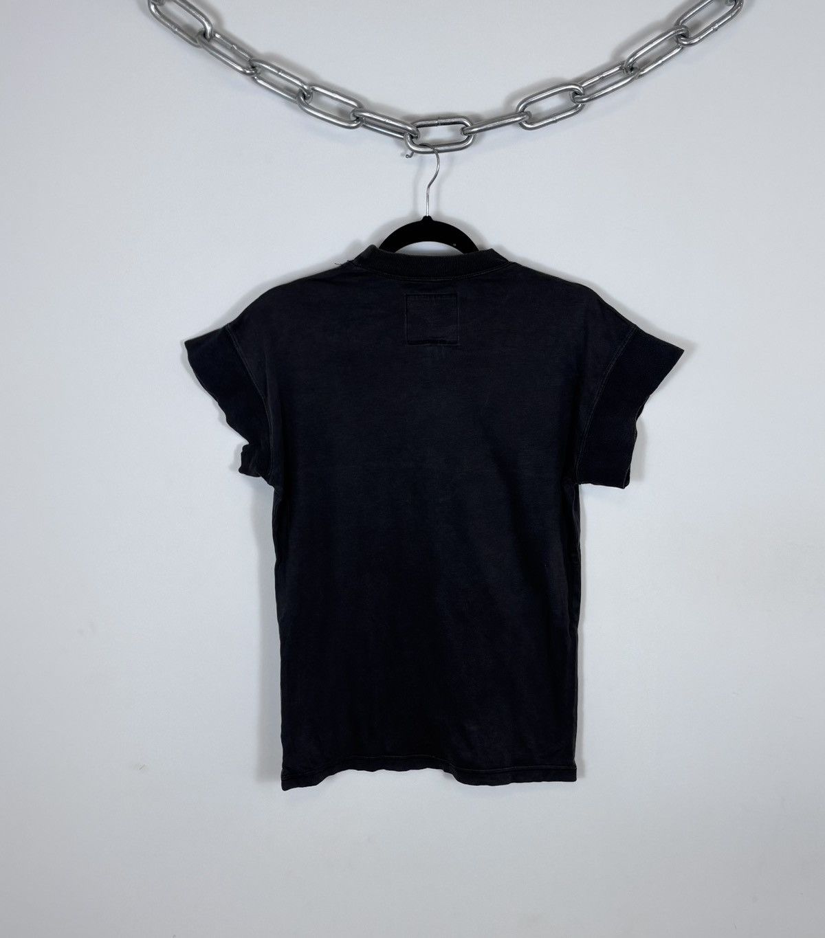 Moschino Vintage 1990s Moschino Women’s Faded Black T-Shirt Tee Size L / US 10 / IT 46 - 12 Thumbnail