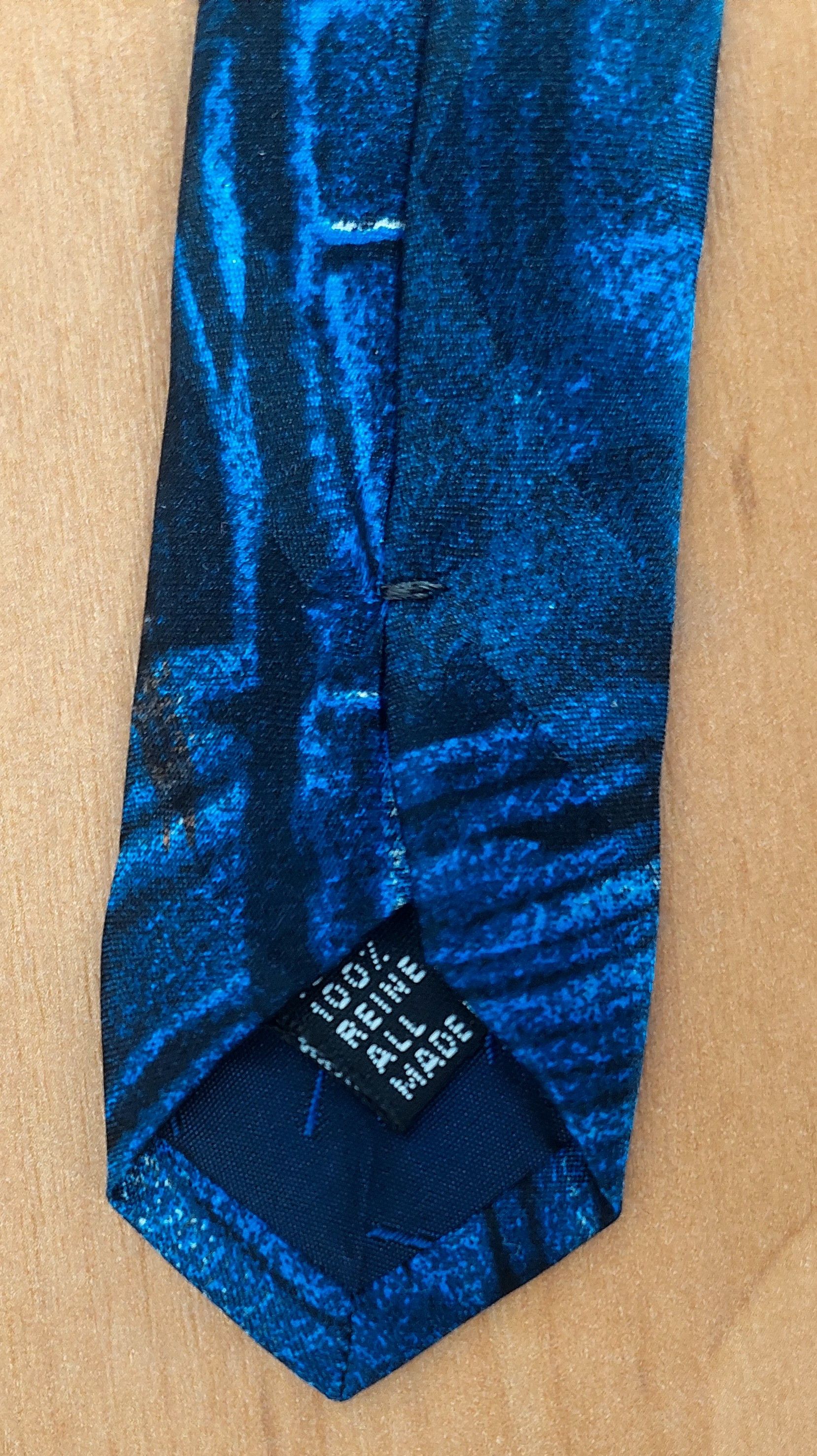 Claude Montana Claude Montana Paris Silk BlueTie Abstract Industrial 90s Size ONE SIZE - 9 Thumbnail