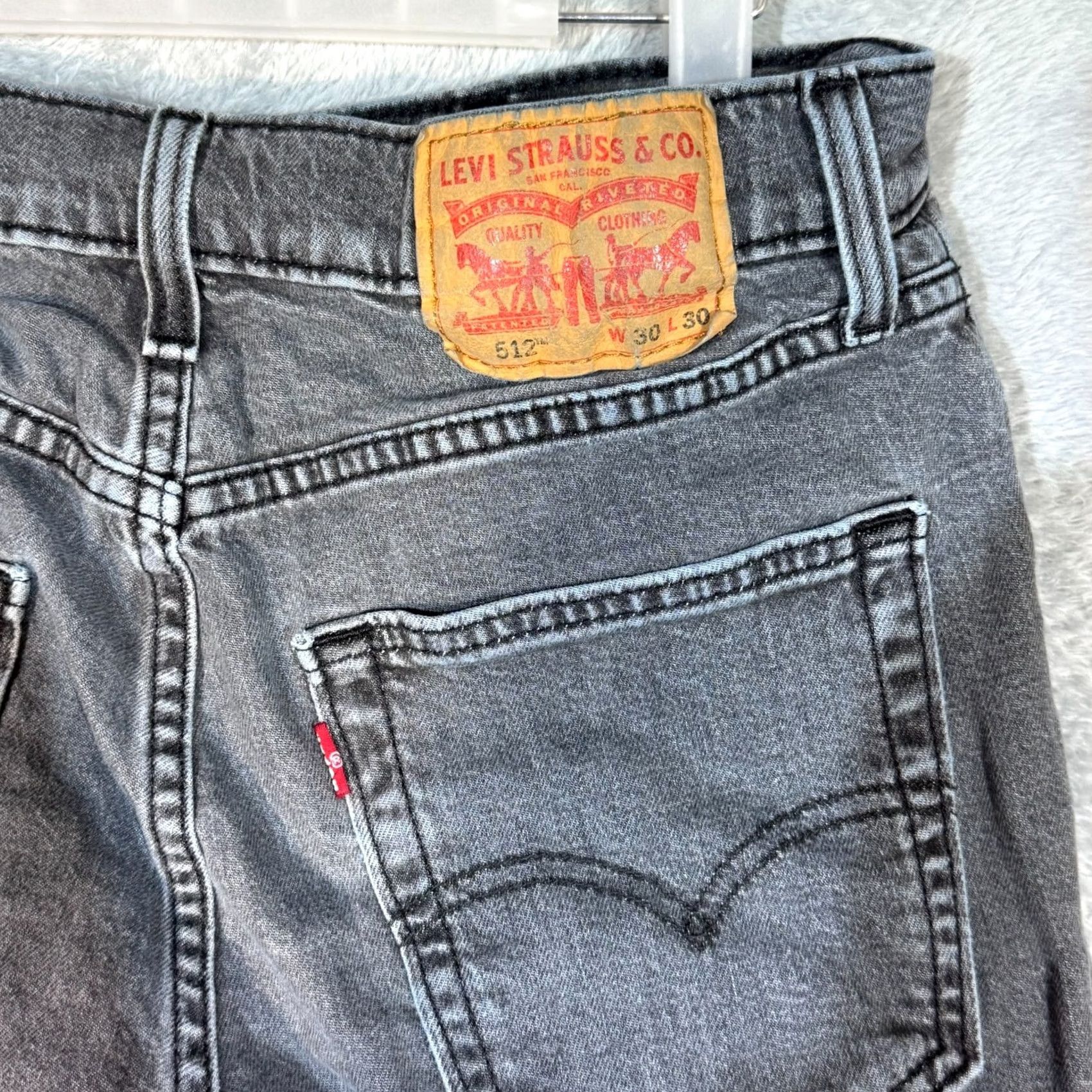 Levi's Levi’s 512 Jeans Slim Tapered Gray 30x30 Men’s Regular Denim Stretch Modern Outdoor 90s? No, 512 fits Mens Jeans Size US 30 / EU 46 - 7 Thumbnail