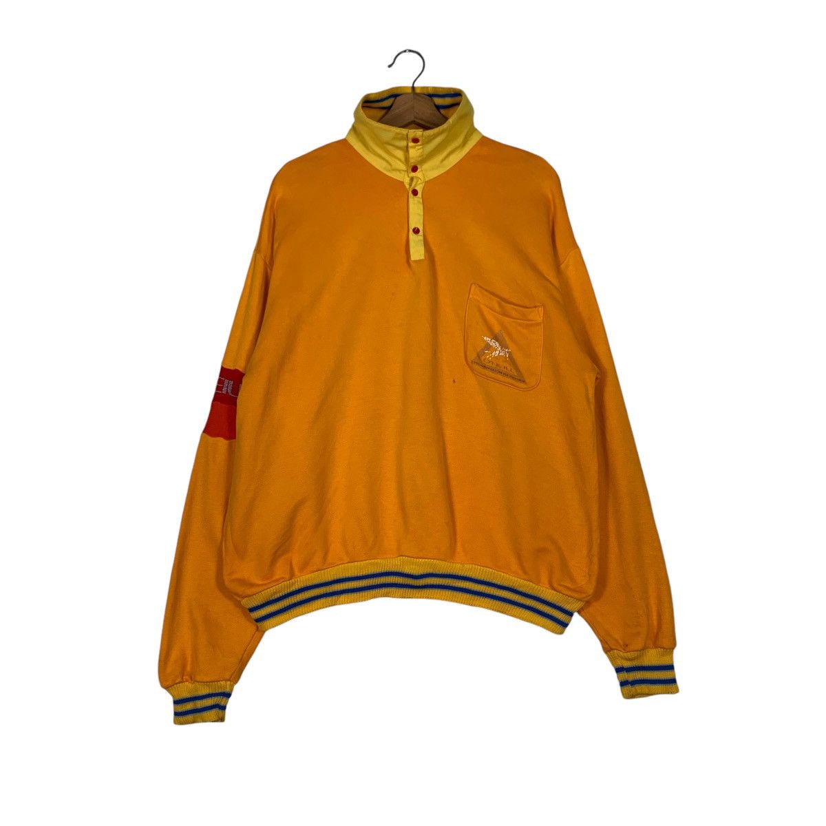 O’NELL Half Button Turtleneck Yellow Sweatshirt #1201-C55