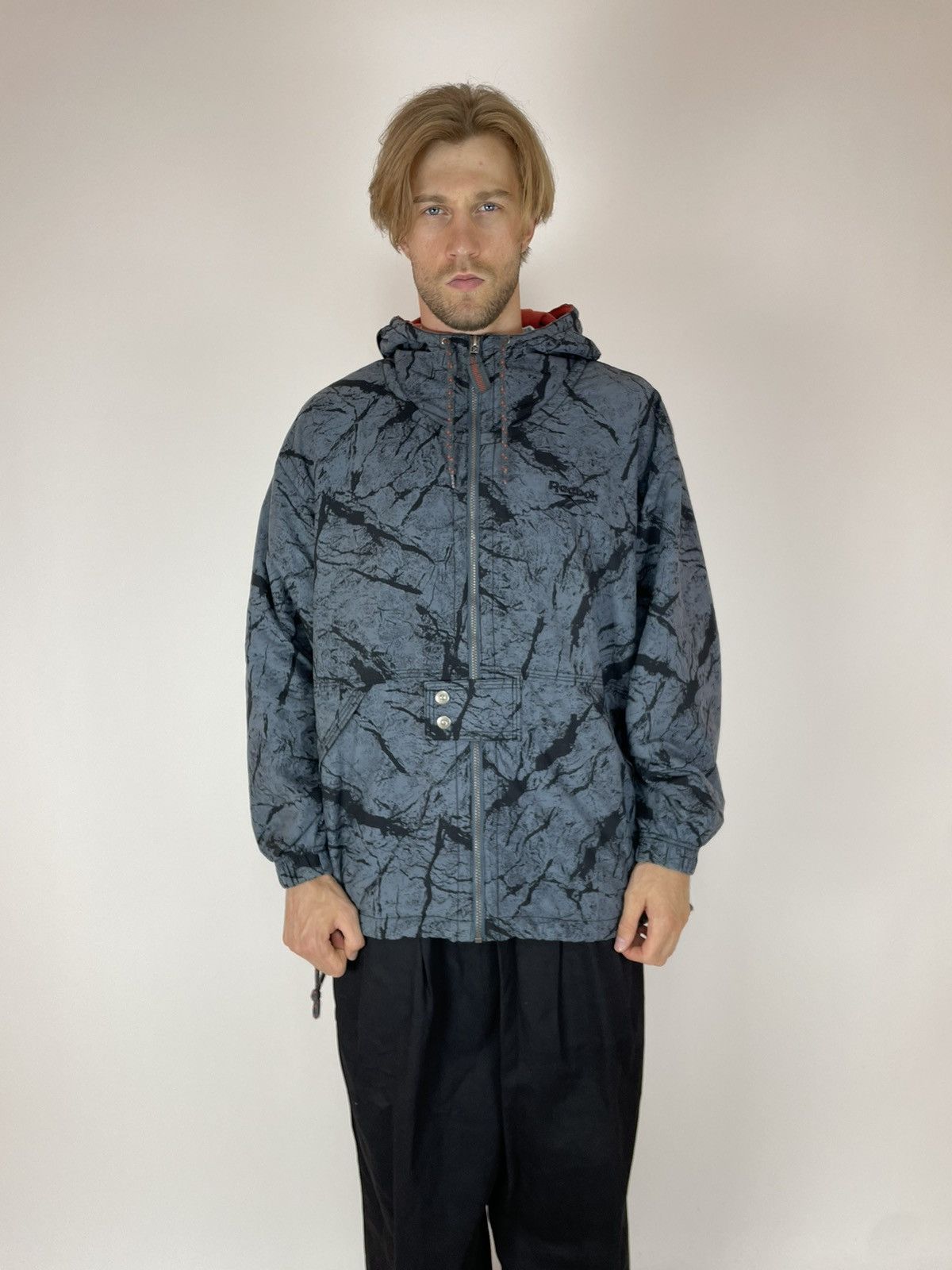 Reebok × Vintage Reebok Vintage hooded jacket 90s 80s Mens size XL Size US XL / EU 56 / 4 - 1 Thumbnail