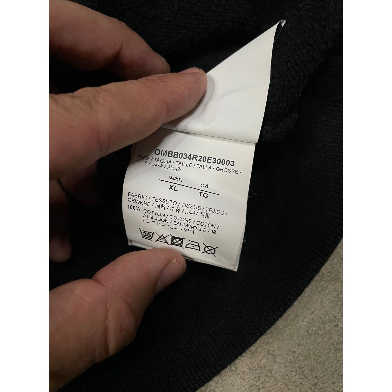 Off-White Off-White Hoodie Black Blue Rationalism XL Used Size US XL / EU 56 / 4 - 5 Thumbnail