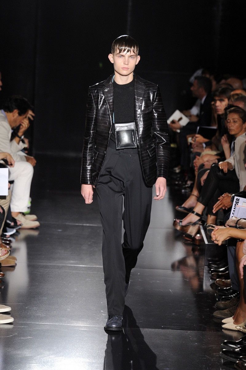Jil Sander Jil Sander by Raf Simons SS12 Eelskin blazer Size 48R - 1 Thumbnail