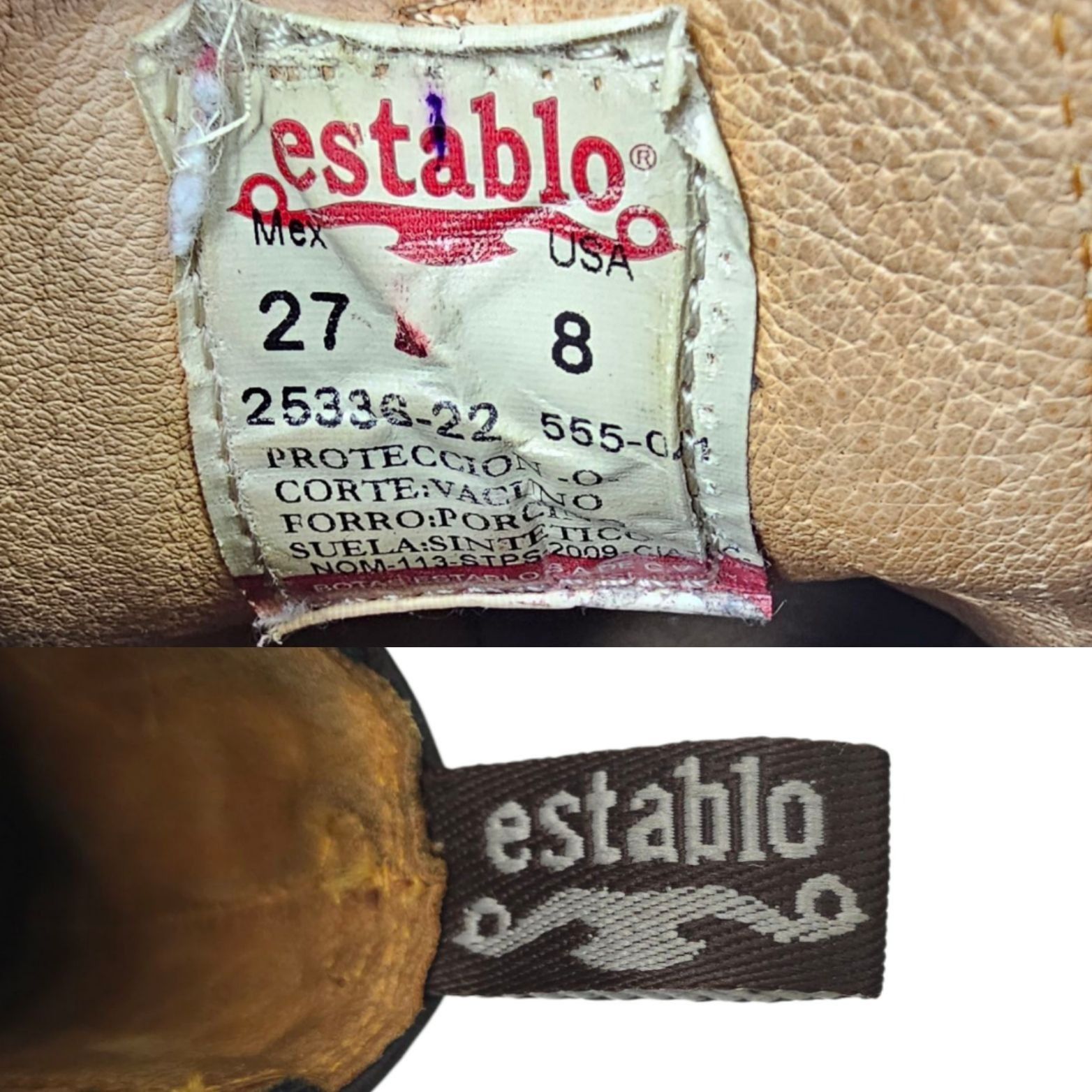 Other Establo Ankle Boot Mens Size US 8 Mex 27 EU 41 Pull On Brown Size US 8 / EU 41 - 8 Thumbnail
