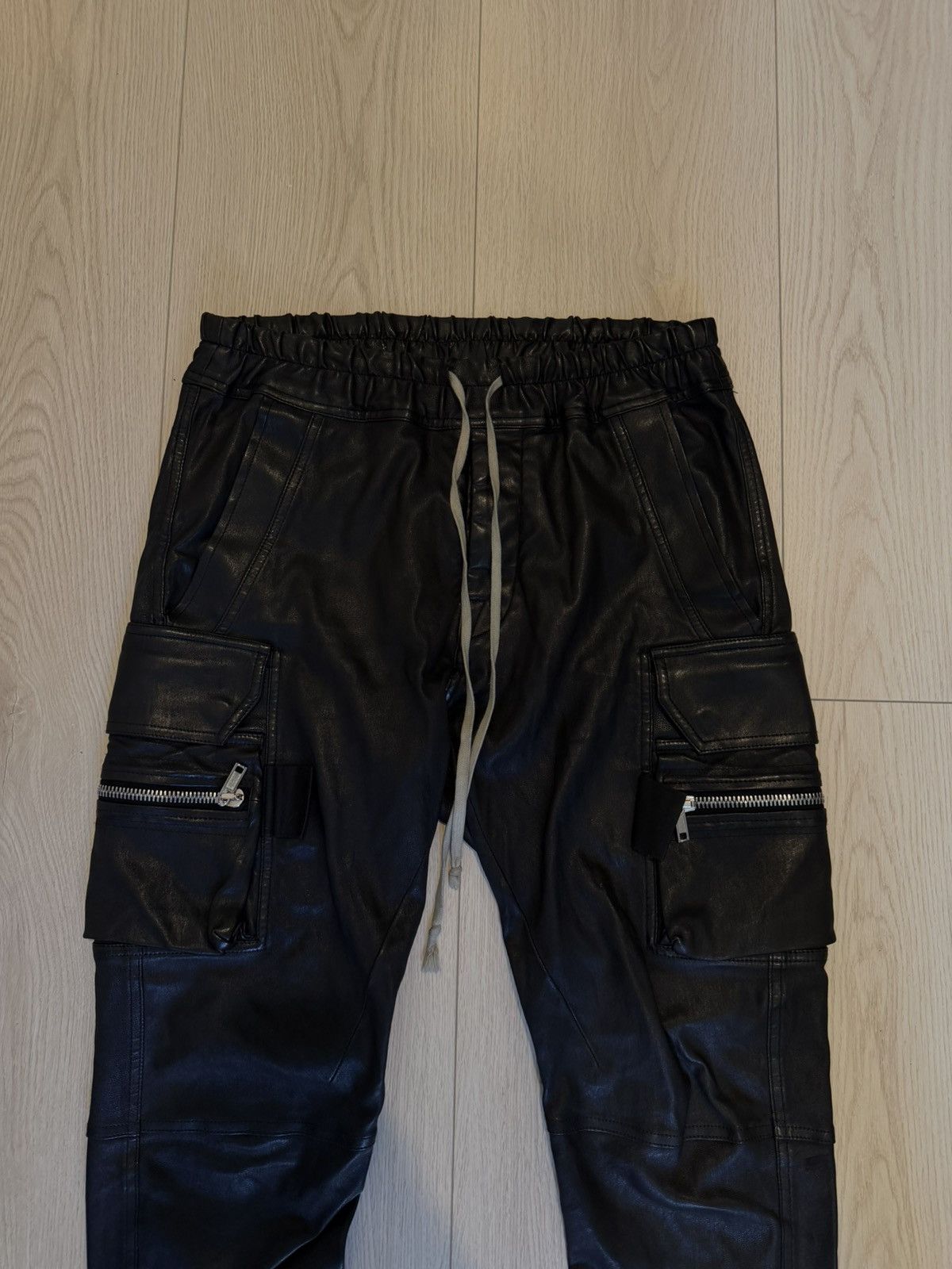 Rick Owens Rick Owens EDFU 2023 Leather Mastodon Joggers Size US 30 / EU 46 - 4 Thumbnail