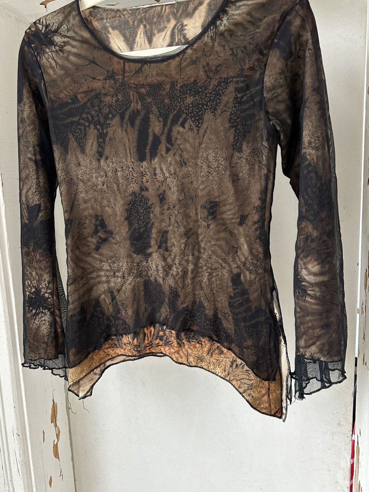 Vintage Vintage Gaultier Style Mesh Printed Jumper Size M / US 6-8 / IT 42-44 - 3 Thumbnail