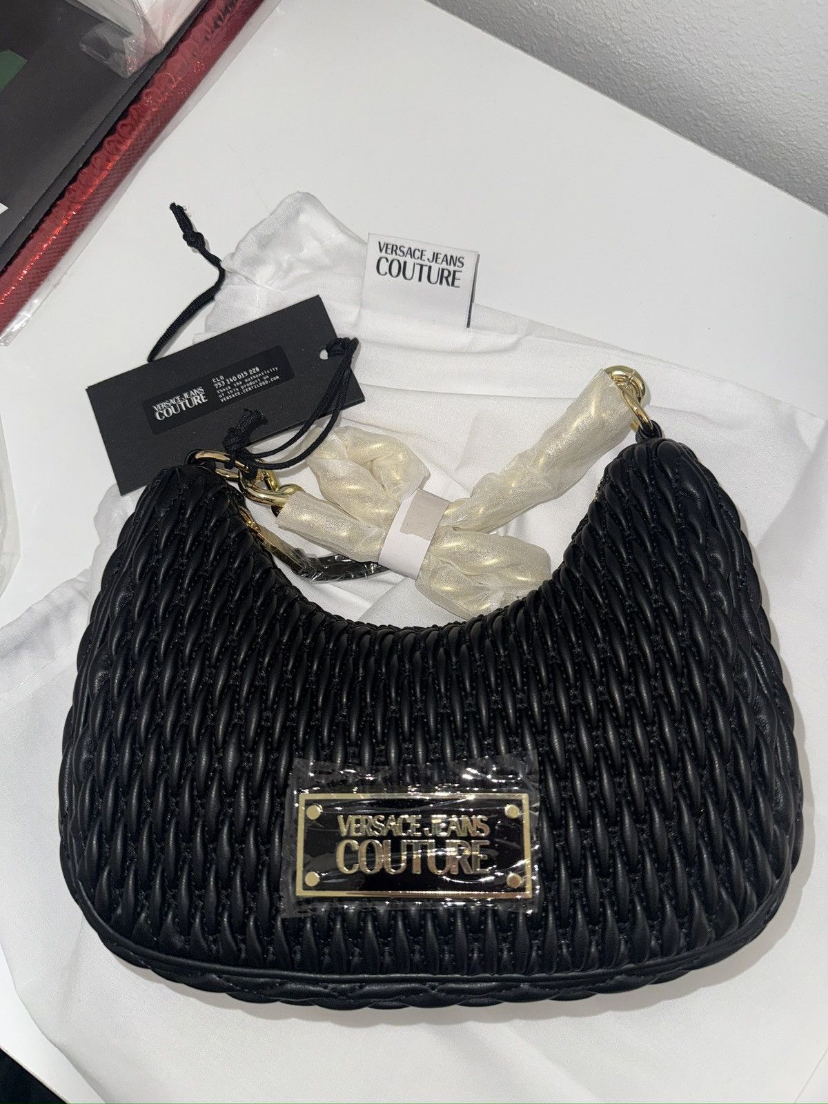Versace Jeans Couture Versace Jeans Couture logo-plaque quilted shoulder bag Size ONE SIZE - 2 Thumbnail