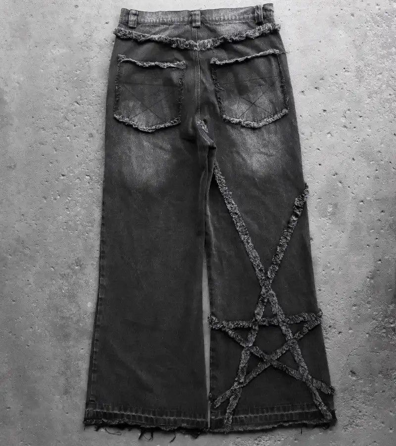 Vintage Streetwear Y2K Gothic Baggy Jeans Size US 31 - 2 Thumbnail