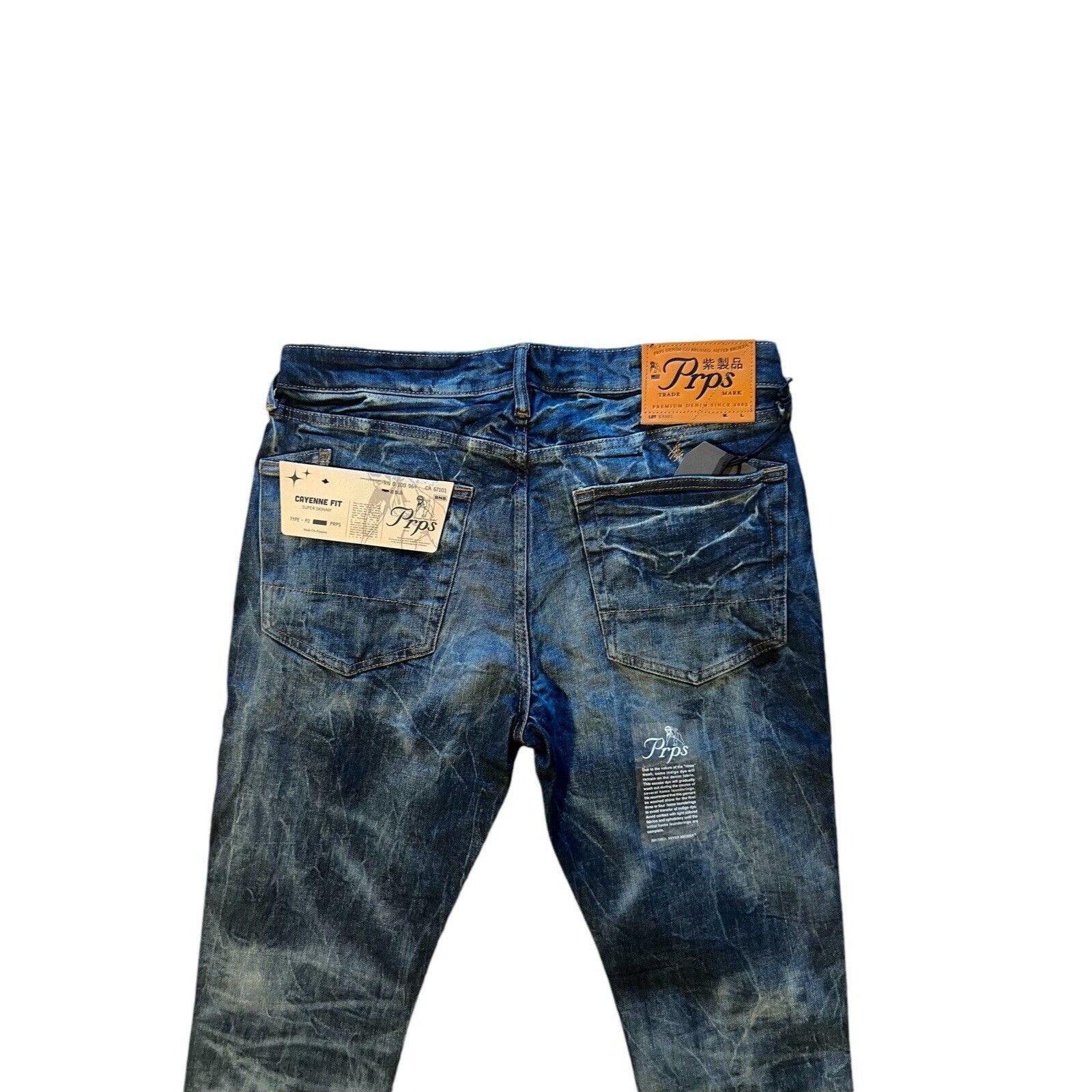 Prps PRPS Cayenne Skinny Fit Men's Stretch Jeans Blue Size 34/32 Size US 34 / EU 50 - 3 Thumbnail