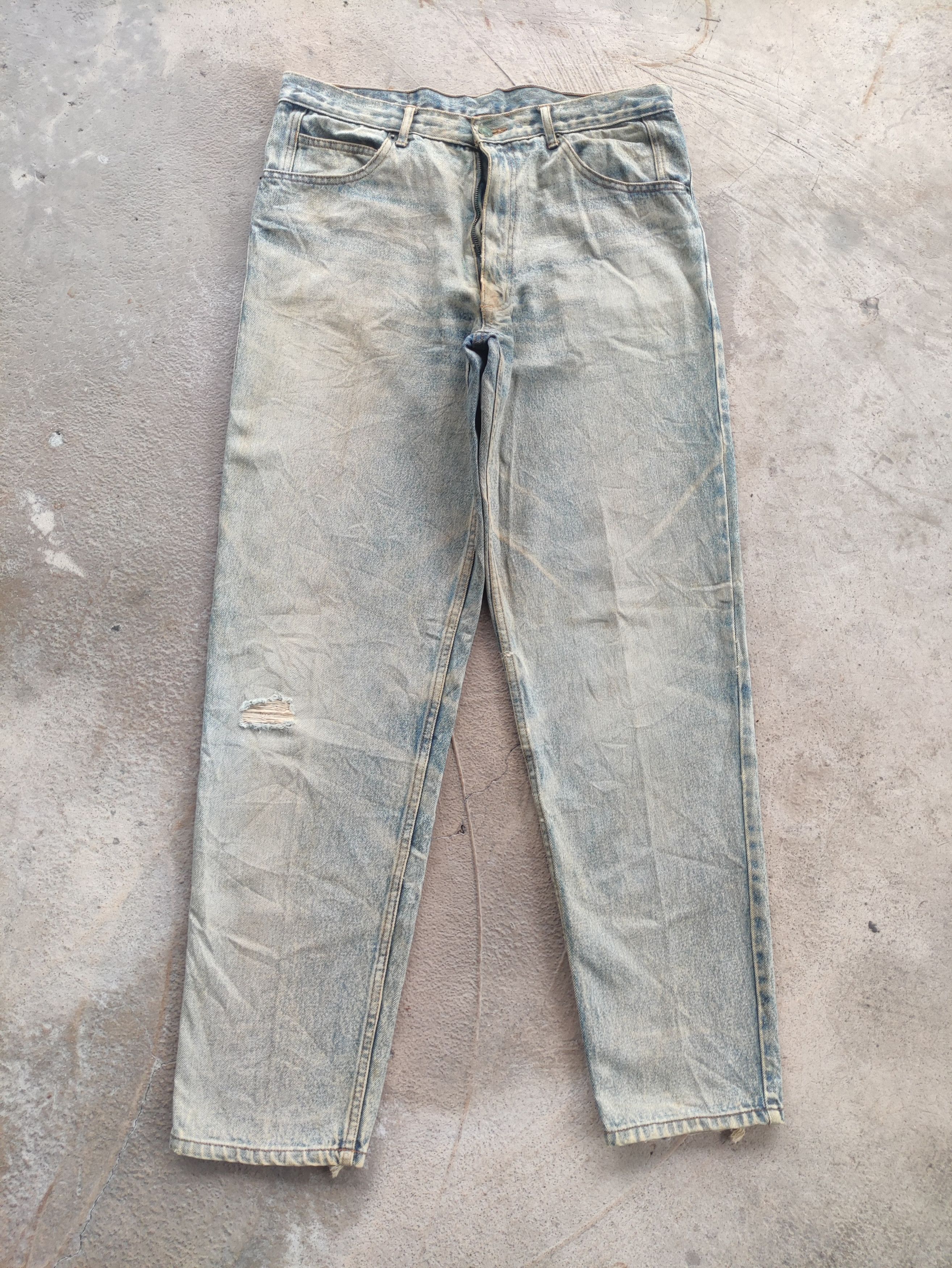 Vintage Japanese Jean Rusty Distressed Faded Denim
