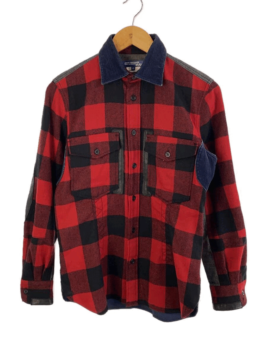 Red flannel shirt with elbow patches sales