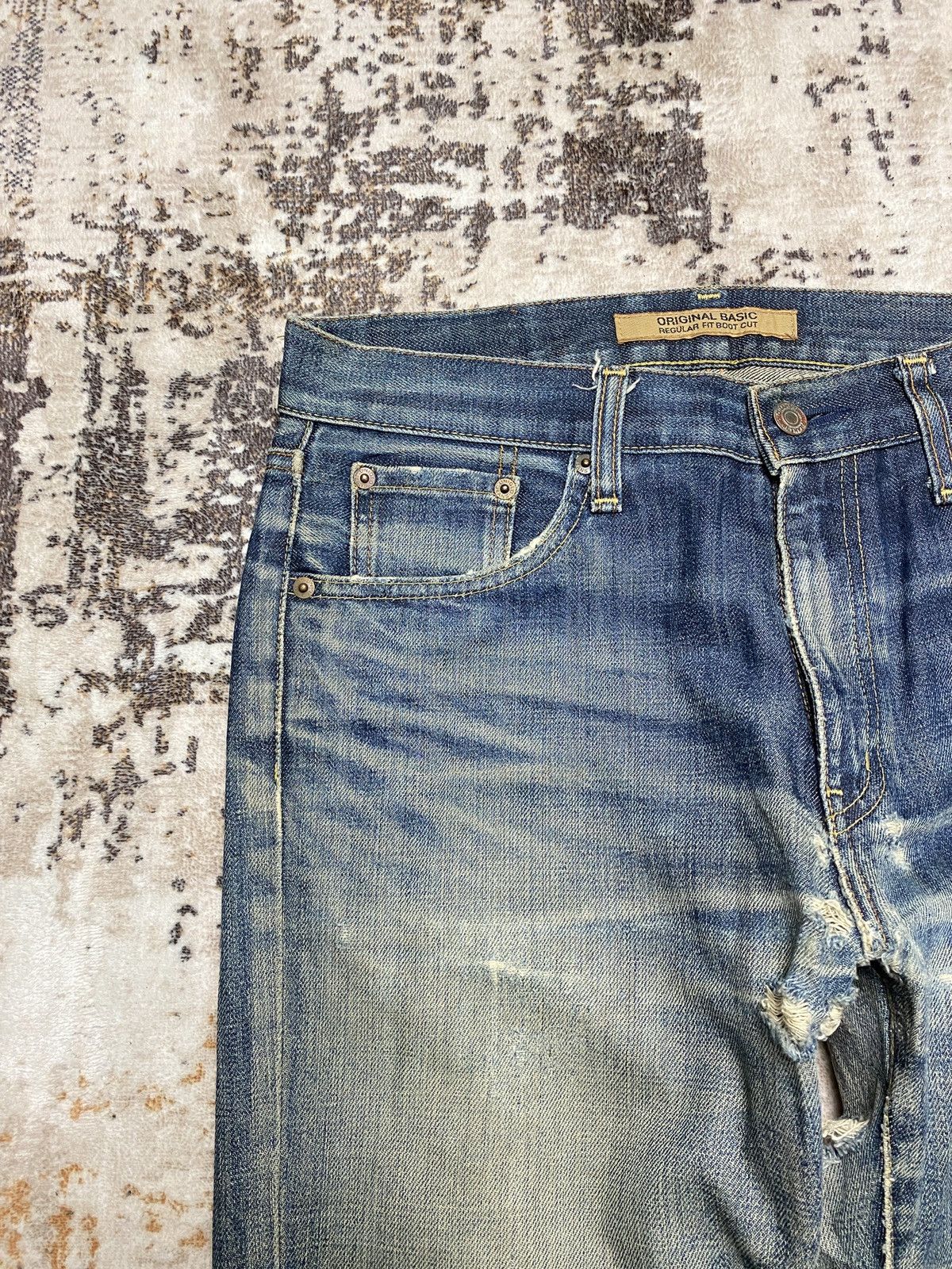 If Six Was Nine Rusty Low BootCut Jeans Size US 31 - 7 Thumbnail