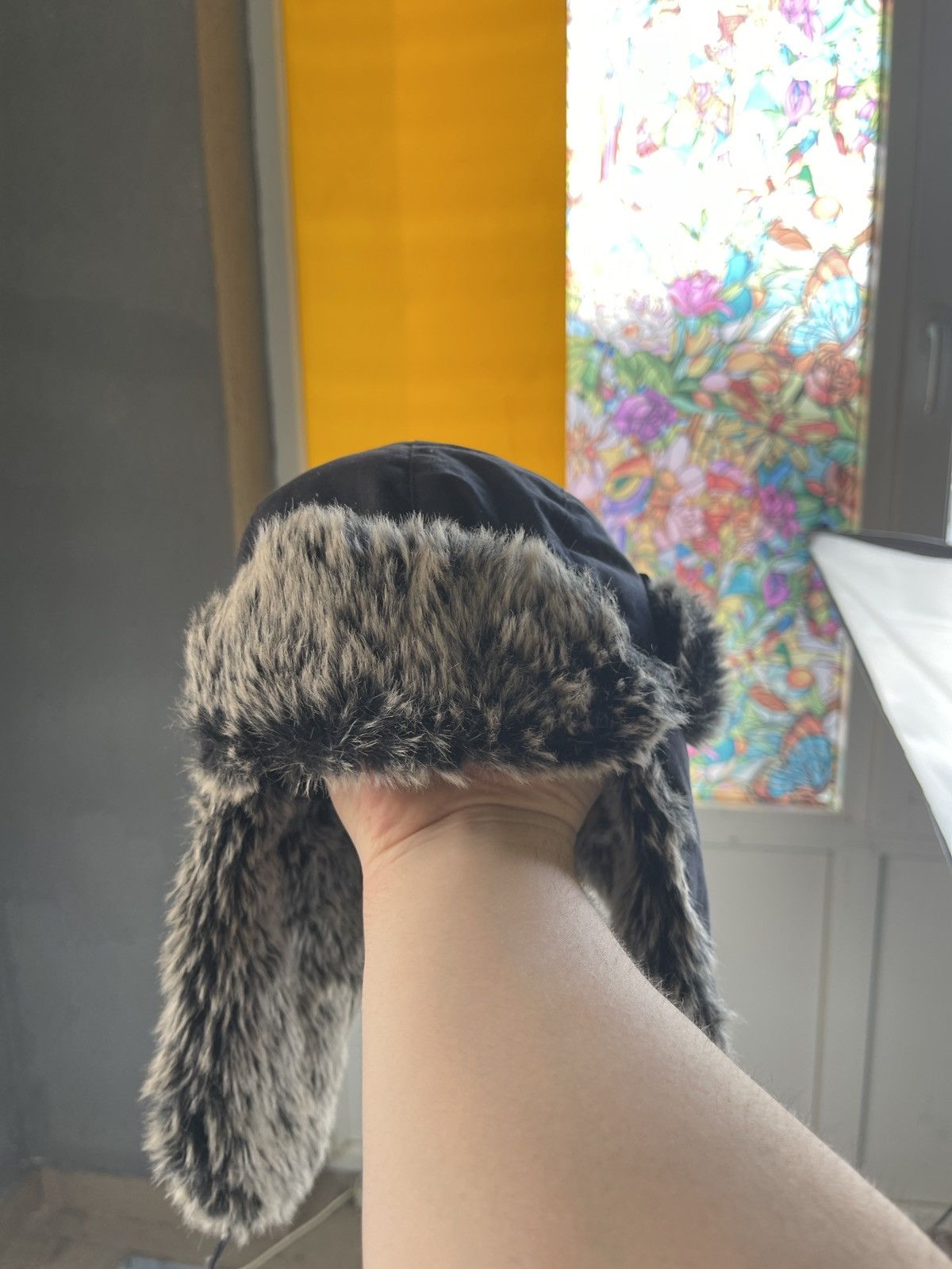 Japanese Brand Black Faux Fur Hat Size ONE SIZE - 2 Thumbnail