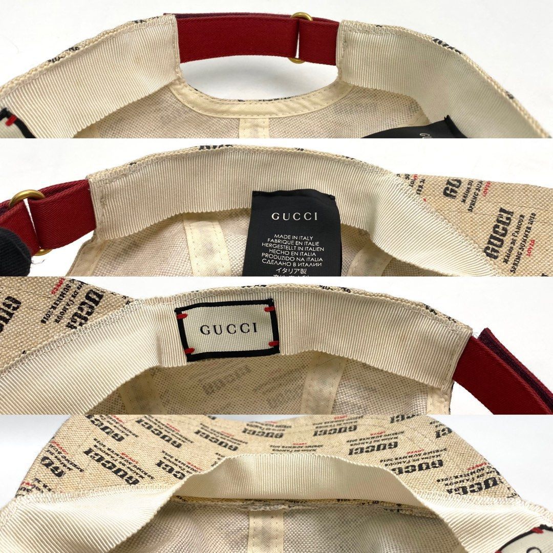 Gucci Gucci Hat Cap Beige Size ONE SIZE - 5 Thumbnail