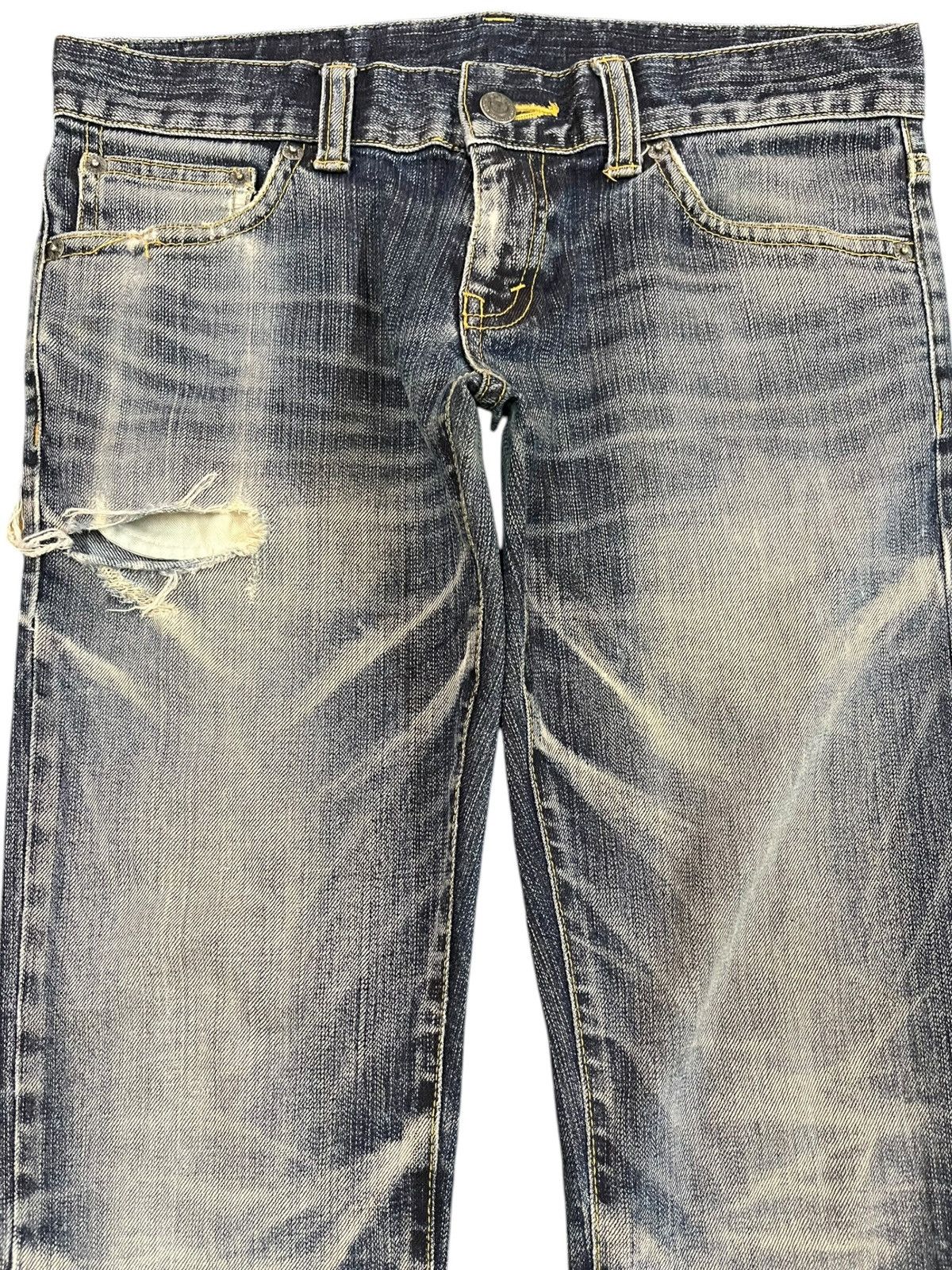Tornado Mart Vintage Tornado Mart Aero Flare Faded Distressed Denim Size US 30 / EU 46 - 2 Thumbnail
