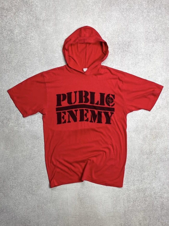 Band Tees × Public Enemy × Vintage Vintage Public Enemy Hooded Boxy T-shirt M Y2K Size US M / EU 48-50 / 2 - 1 Thumbnail