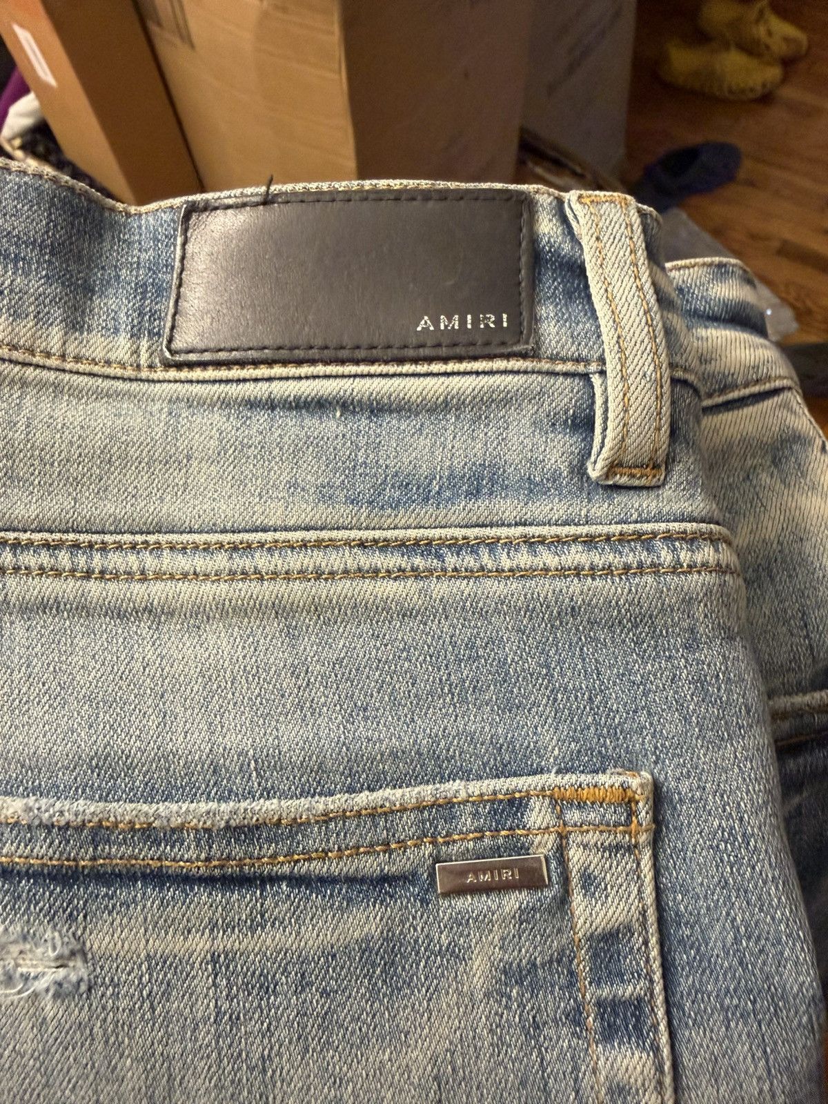 Amiri Amiri Tie Die Patches Blue Jeans sz 36 Size US 36 / EU 52 - 10 Thumbnail