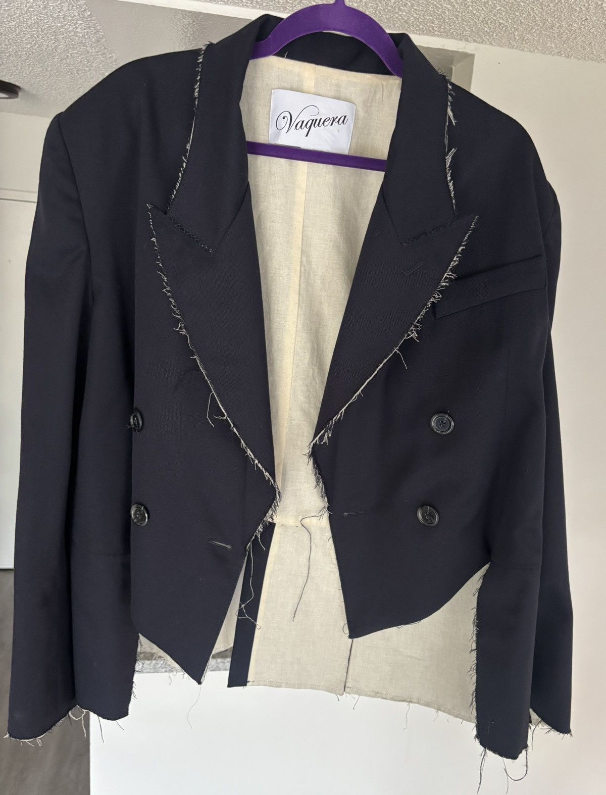 Vaquera Vaquera Distressed Blazer Size L / US 10 / IT 46 - 7 Thumbnail