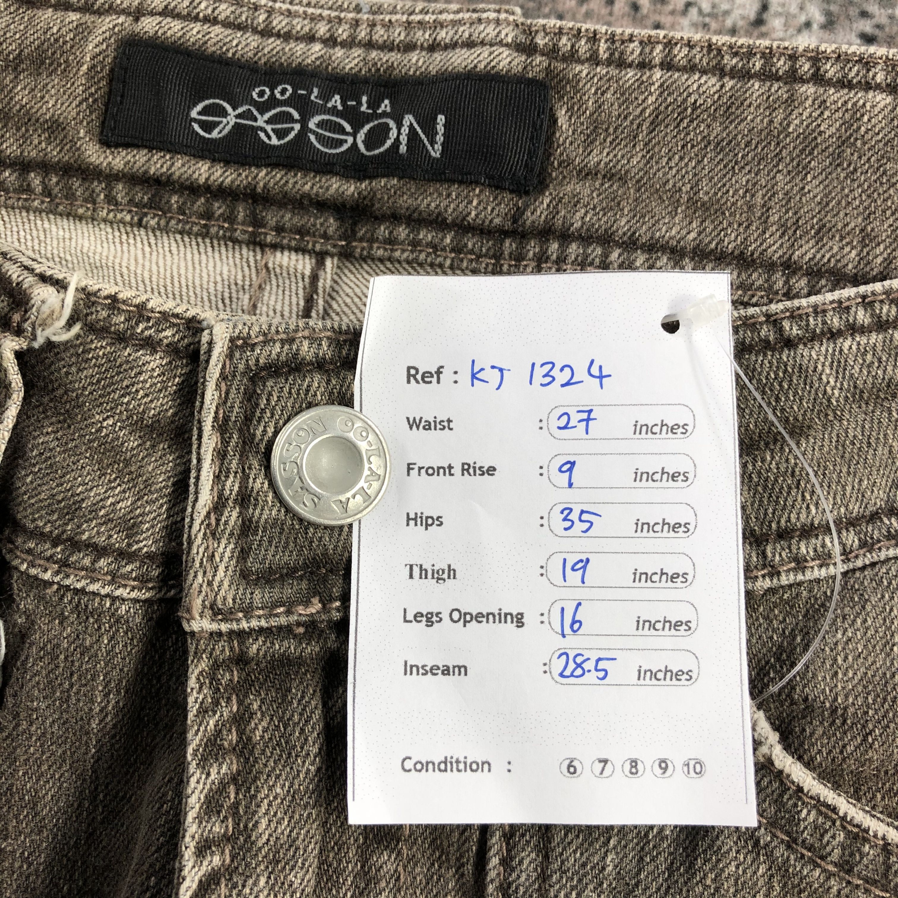 Japanese Brand Japanese Bush Pants Jeans Faded Brown Flare Denim KJ1324 Size US 27 - 9 Thumbnail