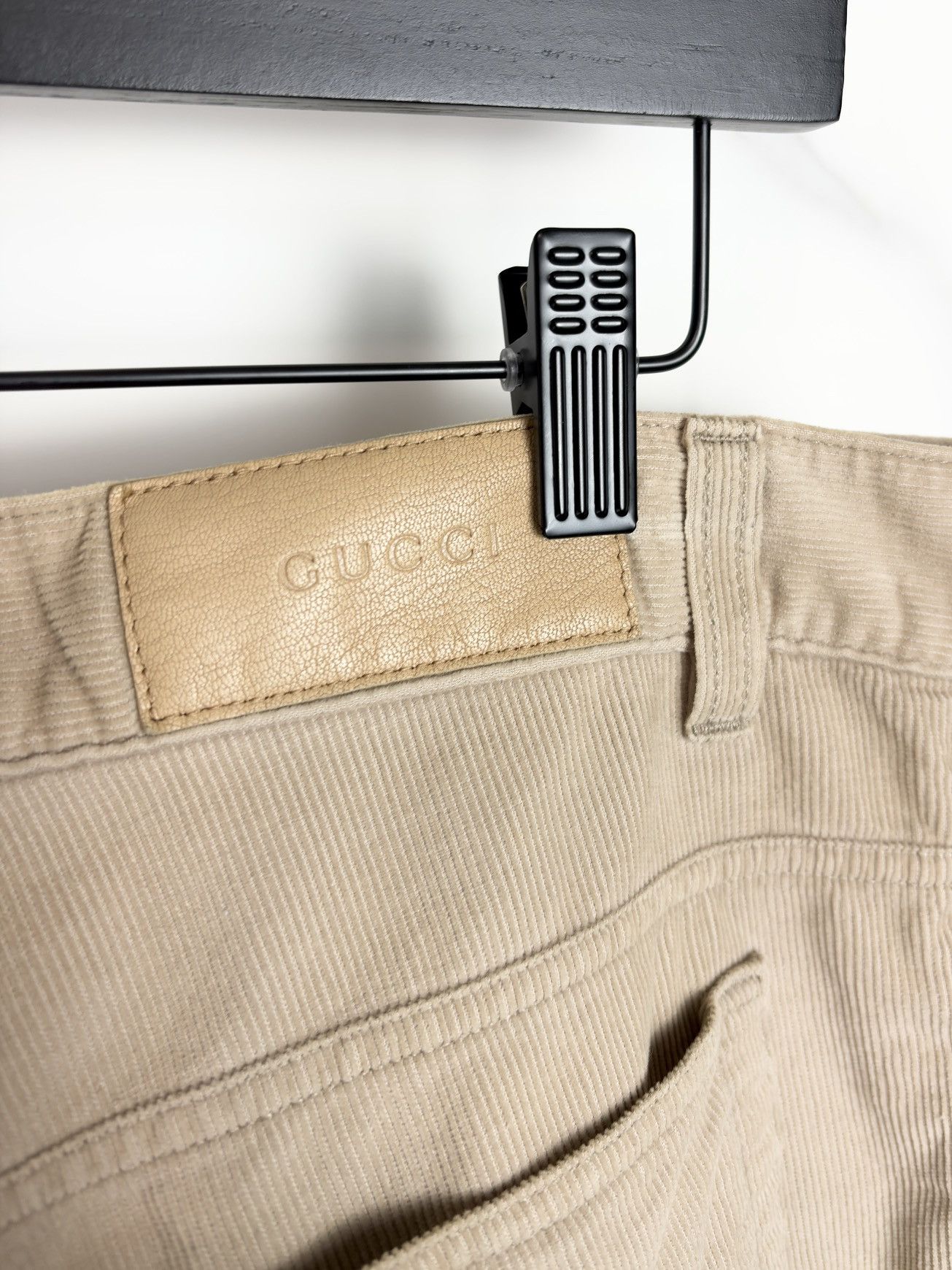 Gucci Gucci Tom Ford Leather Patch Bootcut Wide Leg Corduroy Jeans Size US 34 / EU 50 - 4 Thumbnail