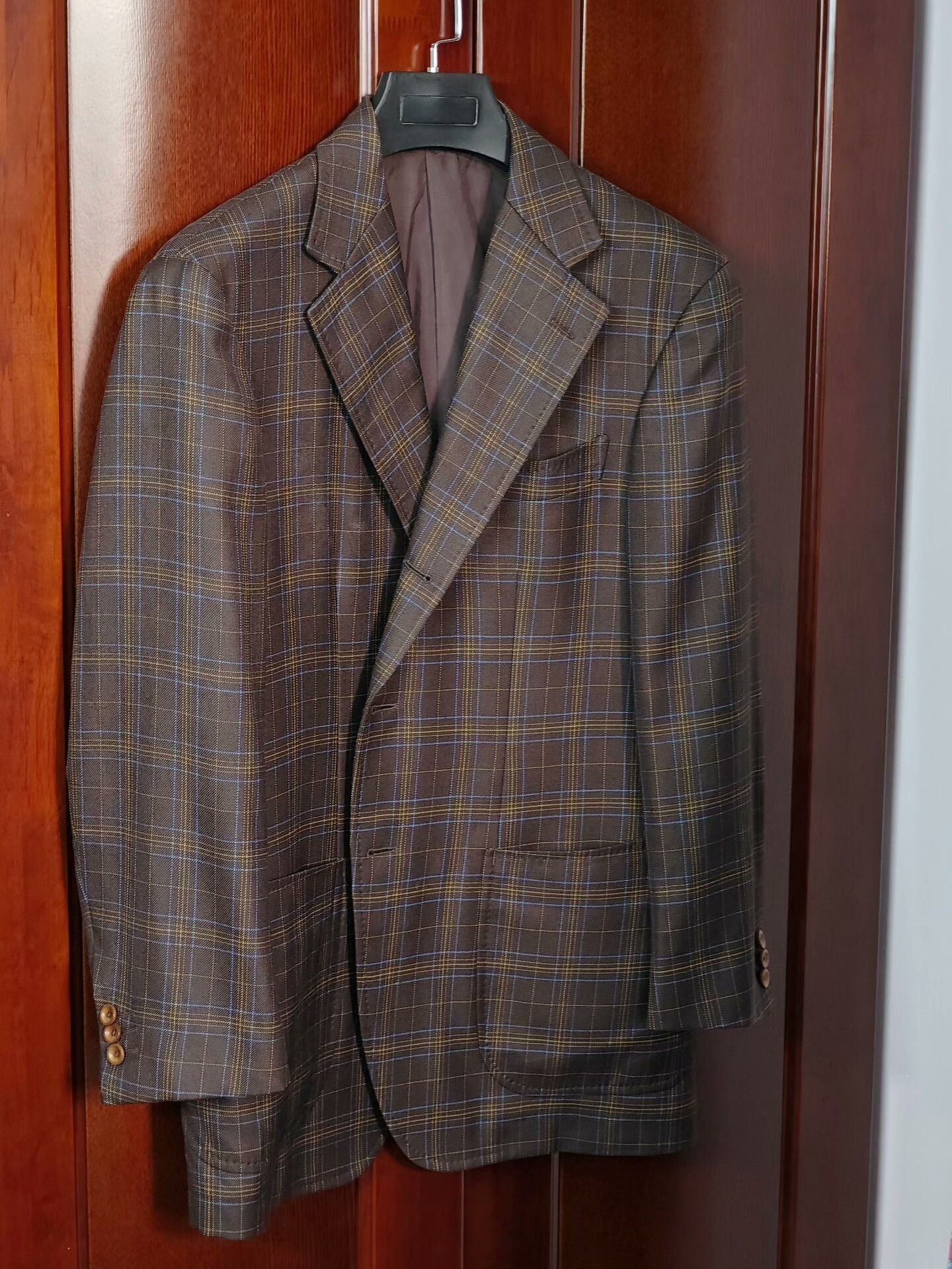 Holland & Sherry Holland Sherry Wool Silk Custom Suit Size US S / EU 44-46 / 1 - 1 Thumbnail
