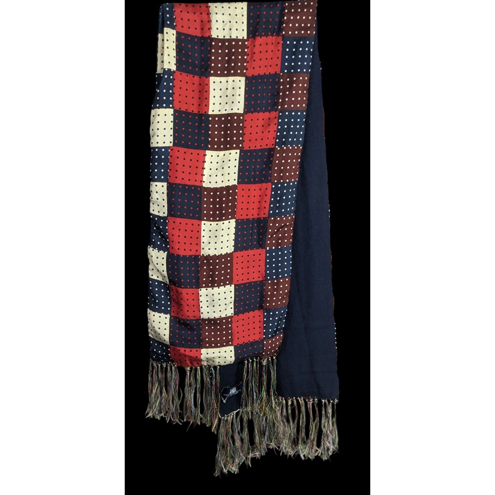 J. Press J.Press Silk Patchwork Scarf Made In USA Multicolor Polka Do Size ONE SIZE - 2 Thumbnail