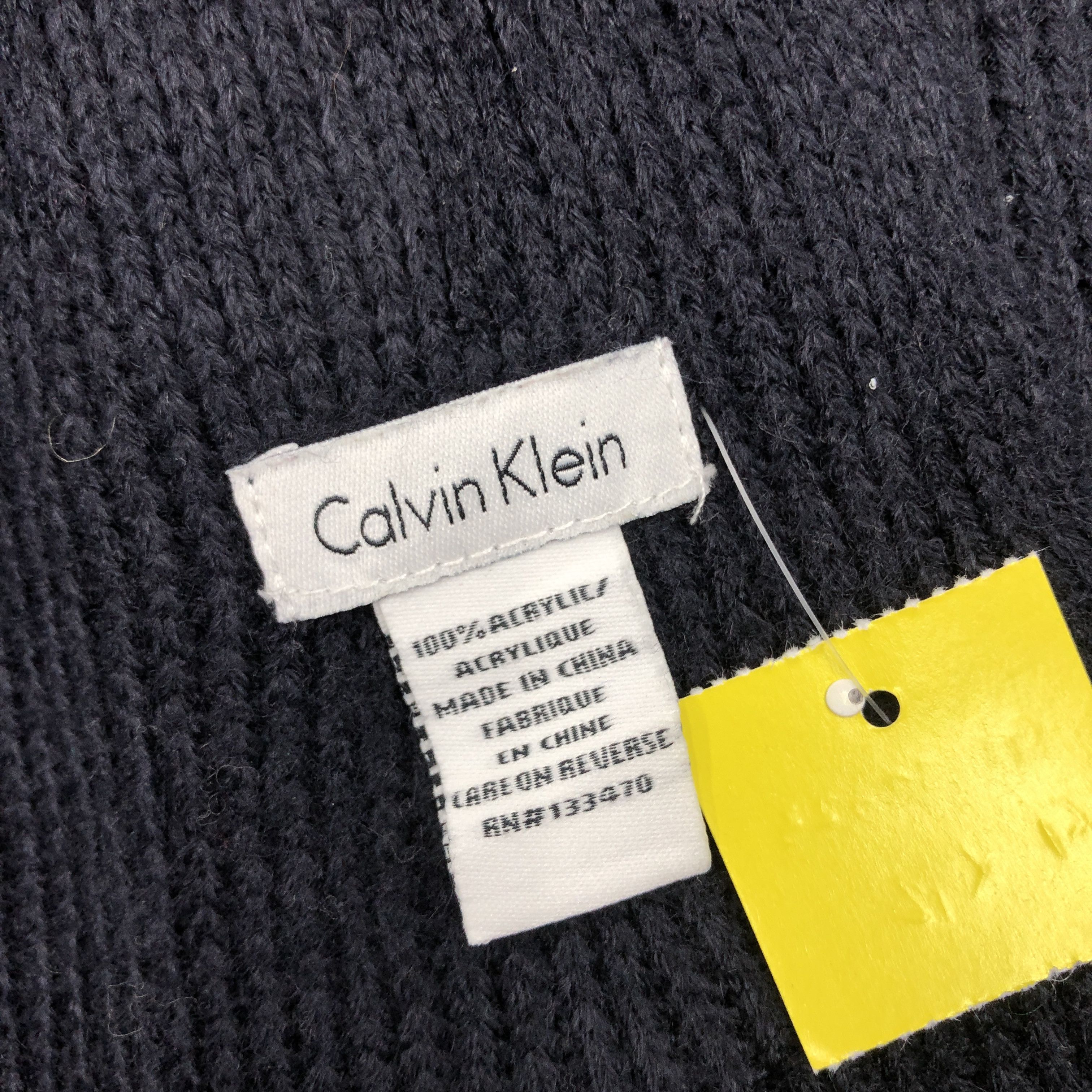 Calvin Klein Vintage Calvin Klein Scarf Ribbed Knit Fringe Wool Scarves Size ONE SIZE - 5 Thumbnail