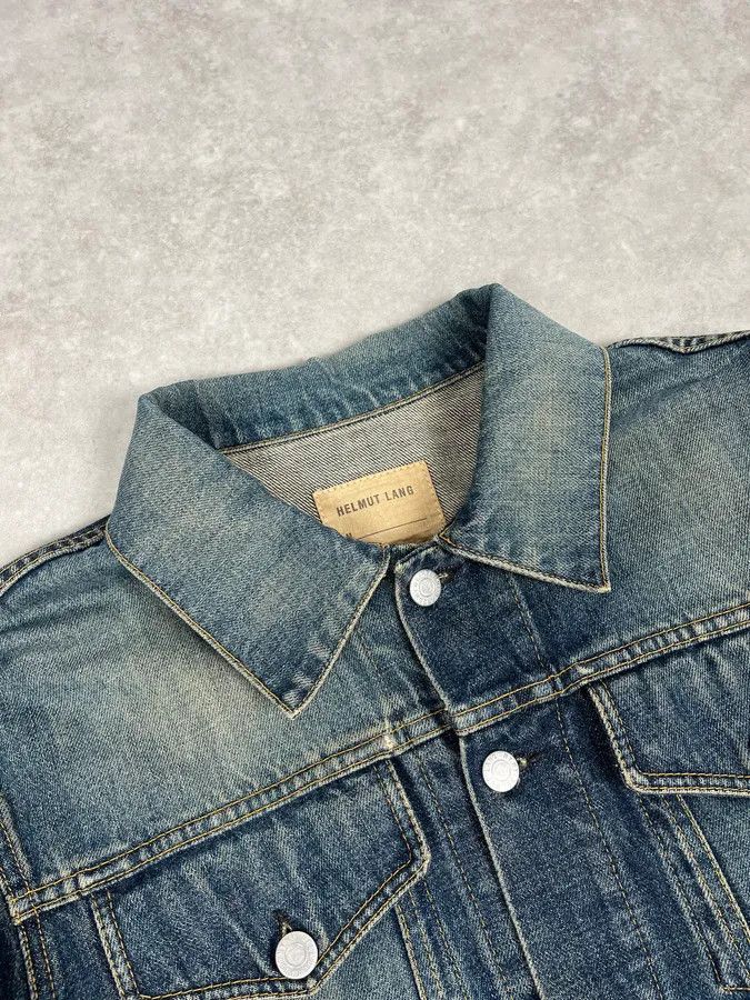 Helmut Lang AW1999 Helmut Lang Blue Eroded Denim Jacket Size US M / EU 48-50 / 2 - 5 Thumbnail