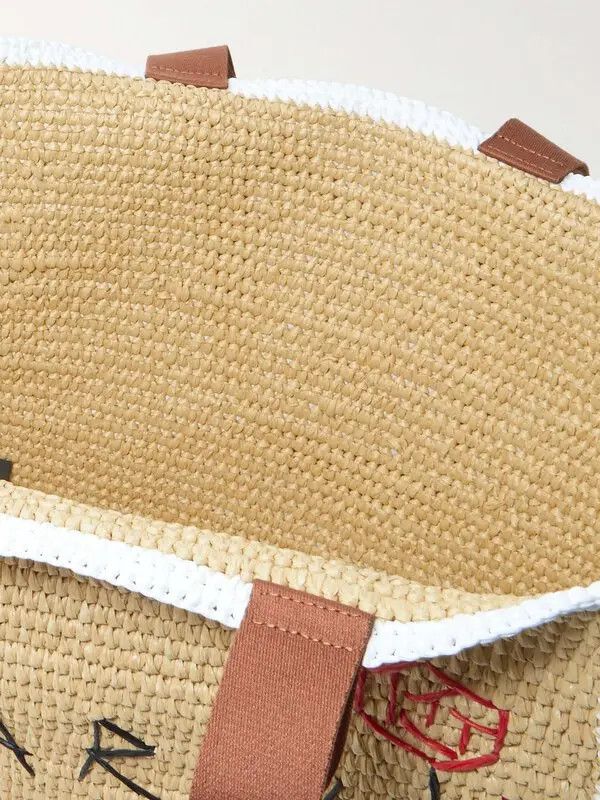 Marni o1w1db11125 Size :OS/Sillo Raffia Tote Bag in Beige Size ONE SIZE - 4 Thumbnail