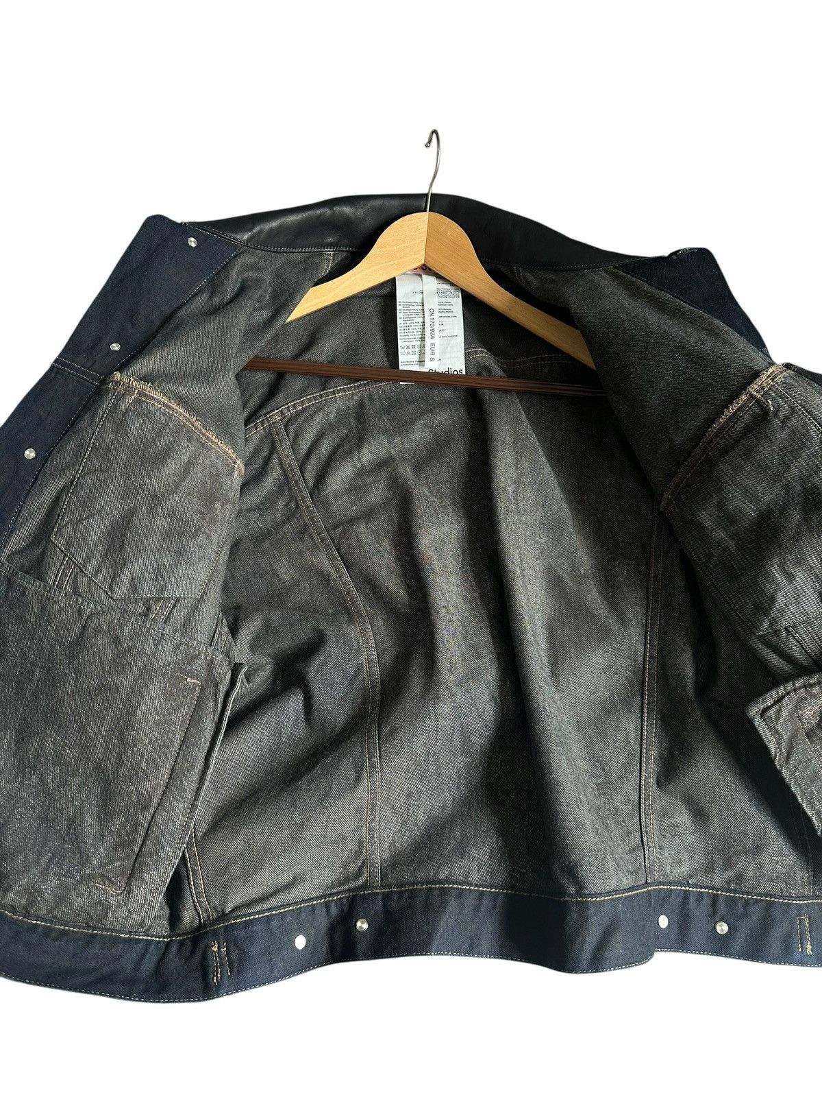 Acne Studios Acne Studios Denim Jacket Leather Collar Oversized Archive Size US S / EU 44-46 / 1 - 4 Thumbnail