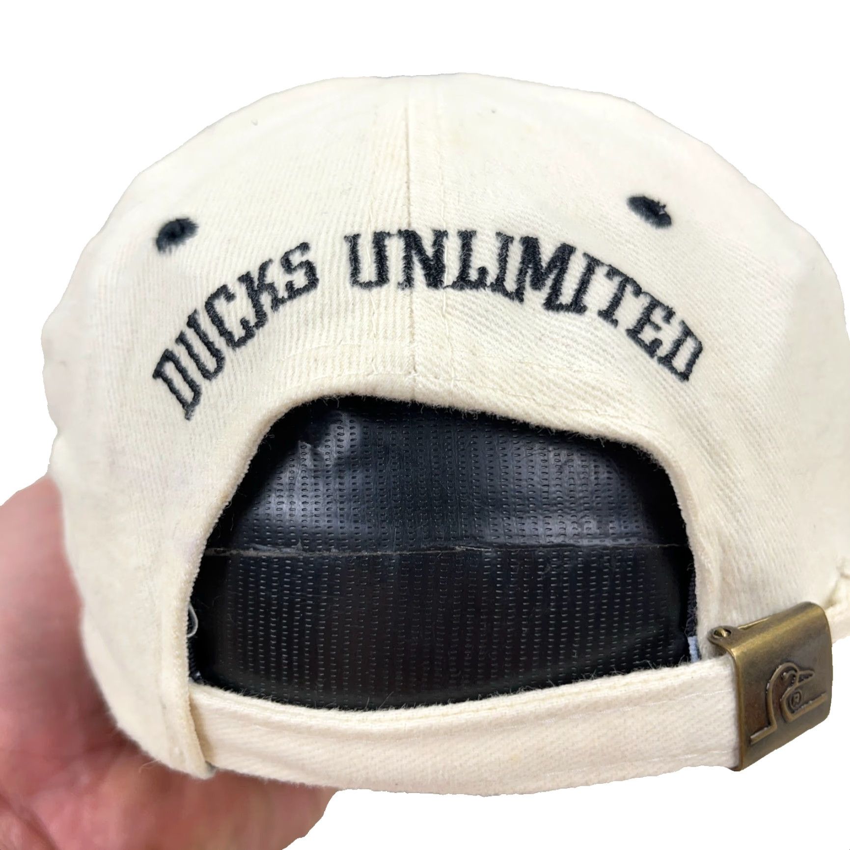 Vintage VINTAGE Ducks Unlimited Hat Cap Strap Back Black White Nature Y2K Faded Adult BD Cap Size ONE SIZE - 2 Thumbnail