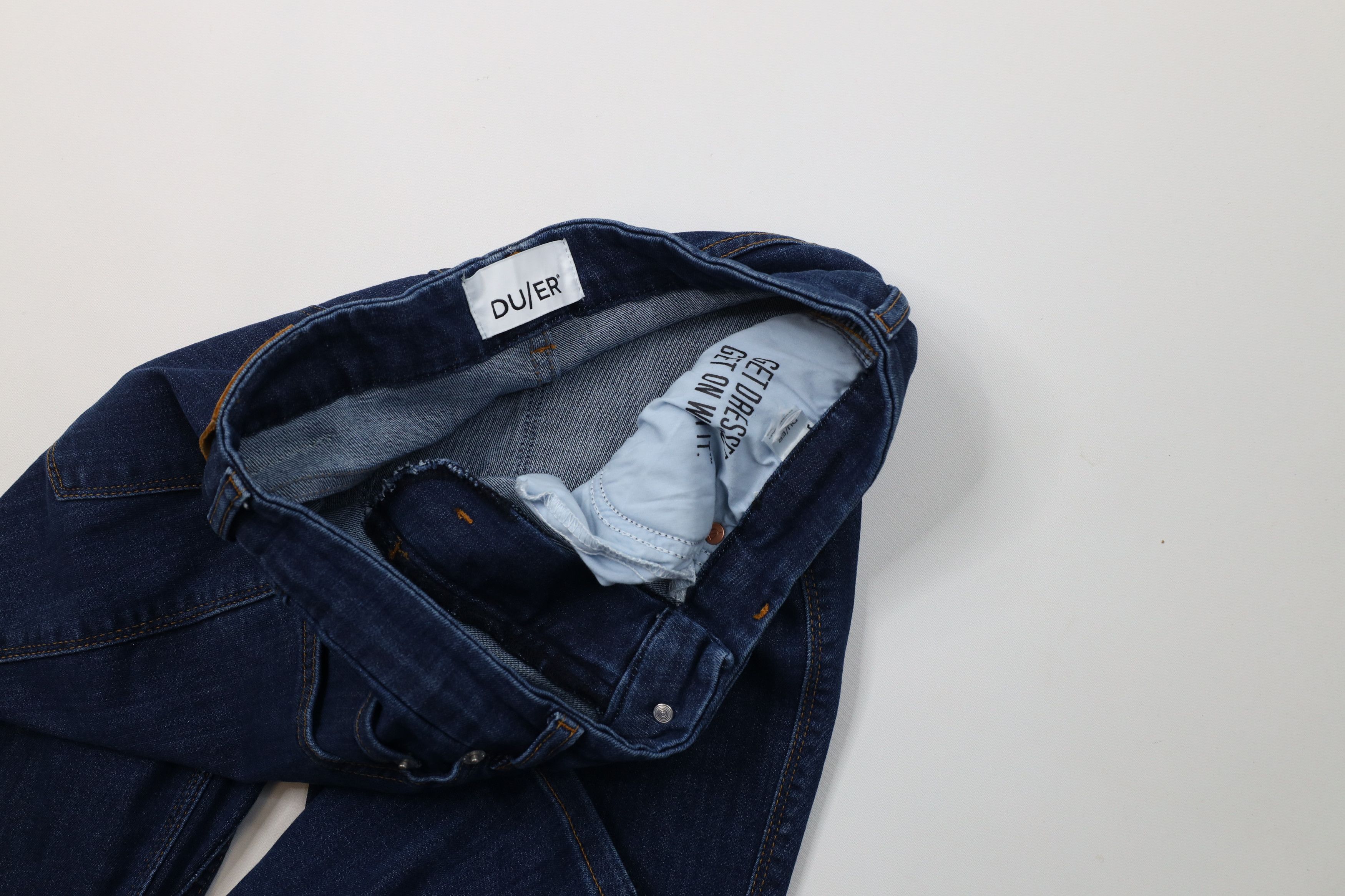 Vintage DU/ER DUER Fit Skinny Leg Stretch Denim Jeans Pants Blue Size 29" - 7 Thumbnail
