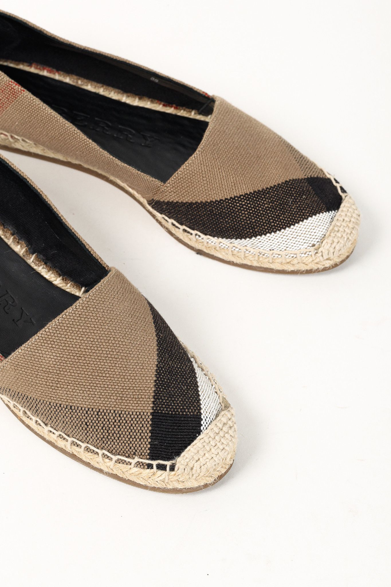 Burberry Burberry Hodgeson Canvas Check Espadrille Flat Shoe Size US 5 / IT 35 - 6 Thumbnail