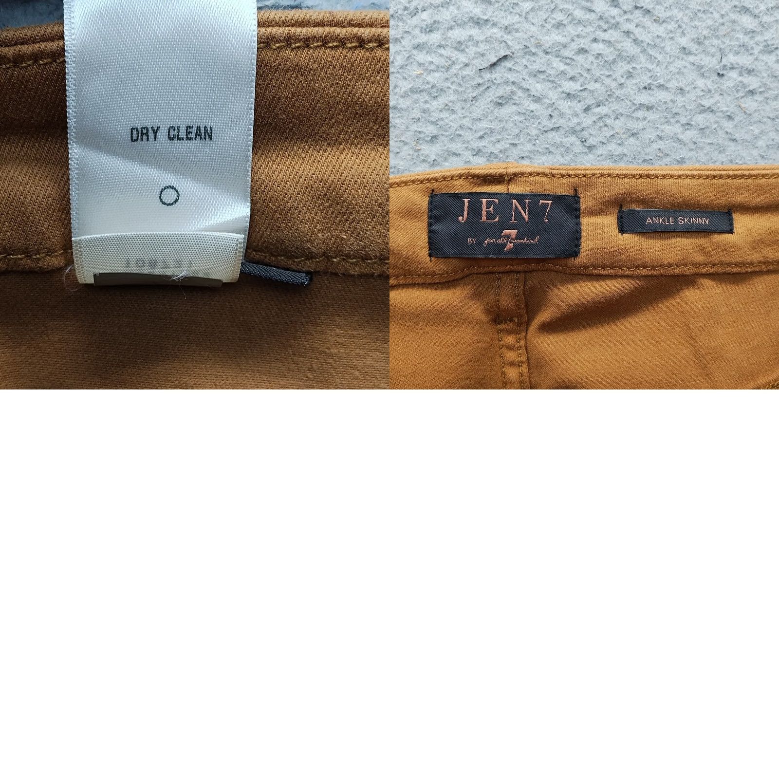 7 For All Mankind Jen7 by 7 For All Mankind Ankle Jeans Womens 26 Brown Denim Comfort Skinny Leg Size 26" / US 2 / IT 38 - 8 Thumbnail