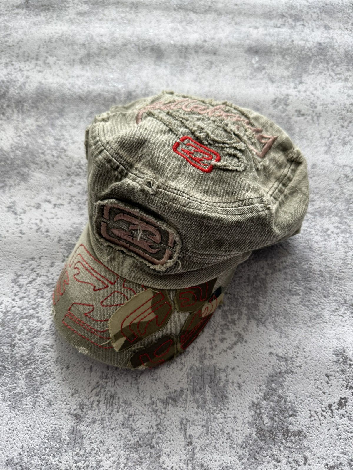Billabong Vintage Billabong Surf Y2K Patchwork Military Cap Hat Size ONE SIZE - 4 Thumbnail
