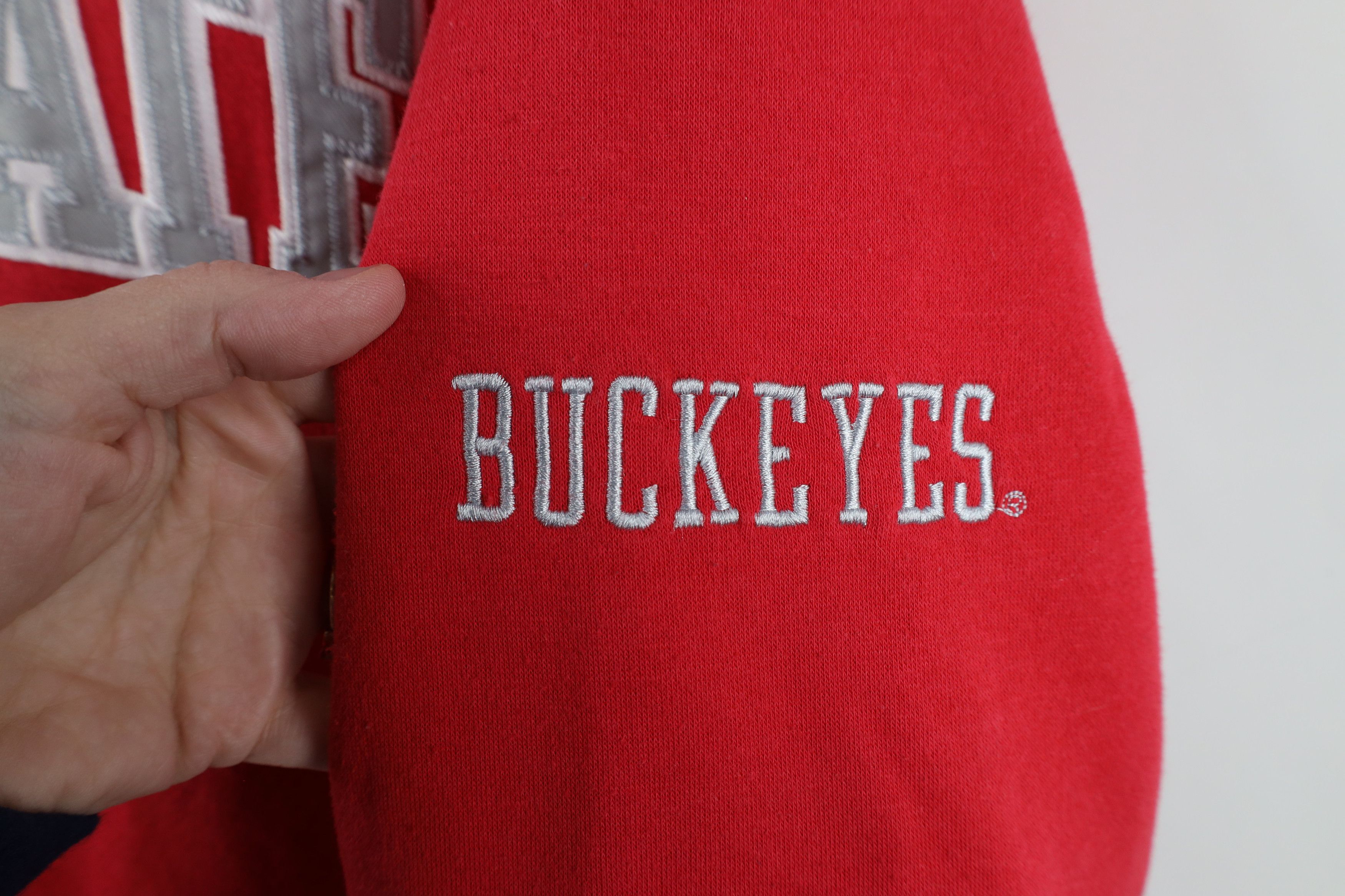 Champion × Vintage Vintage Champion Ohio State University Football Hoodie Red Size US XL / EU 56 / 4 - 4 Thumbnail