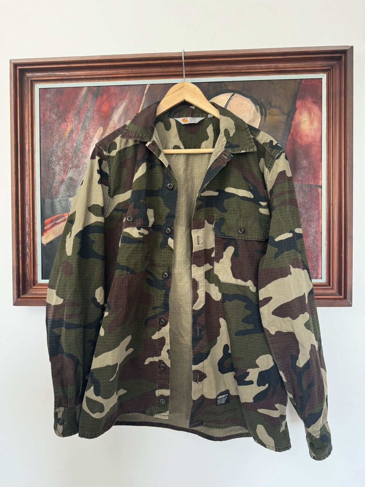 Carhartt Carhartt Button Up Shirt Military Camo Fullprint Skate Work Size US M / EU 48-50 / 2 - 4 Thumbnail