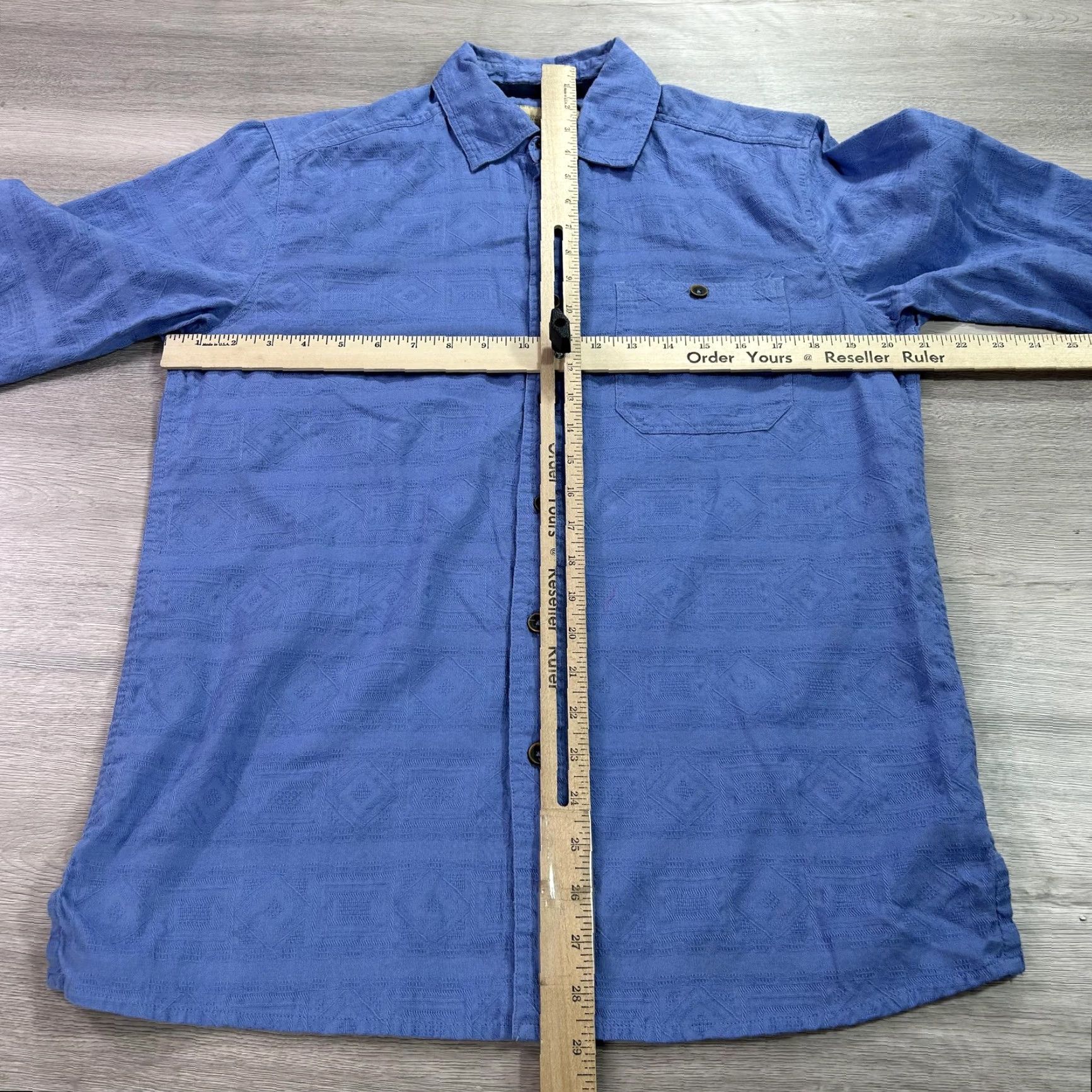The Territory Ahead Territory Ahead Shirt Mens Small Blue Button Up Long Sleeve 100% Cotton Pocket Size US S / EU 44-46 / 1 - 5 Thumbnail