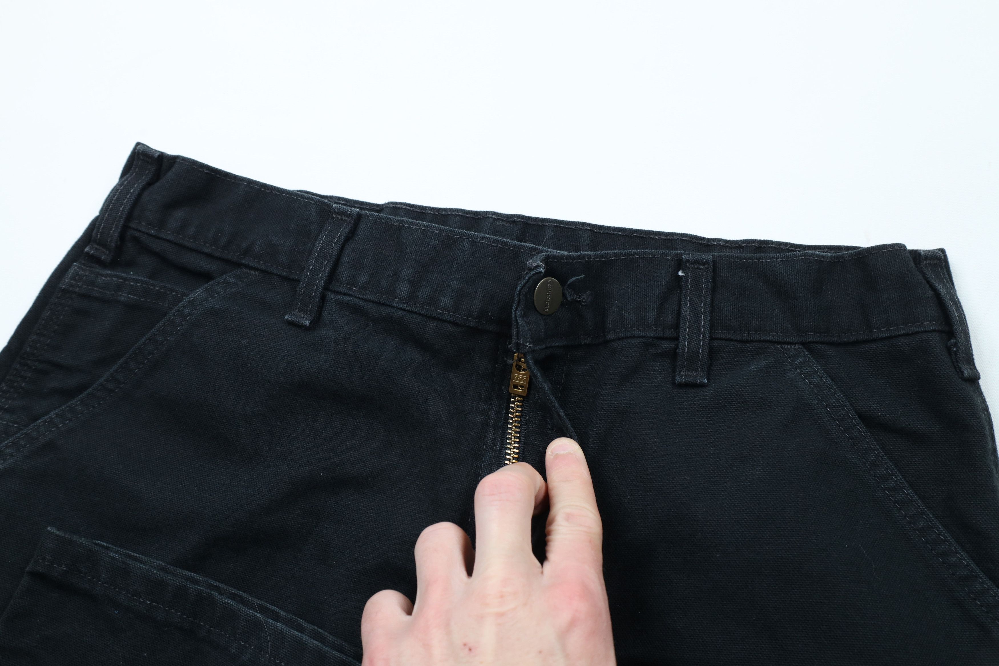Carhartt × Vintage Vintage Carhartt Out Loose Original Fit Canvas Pants Black Size US 33 - 5 Thumbnail