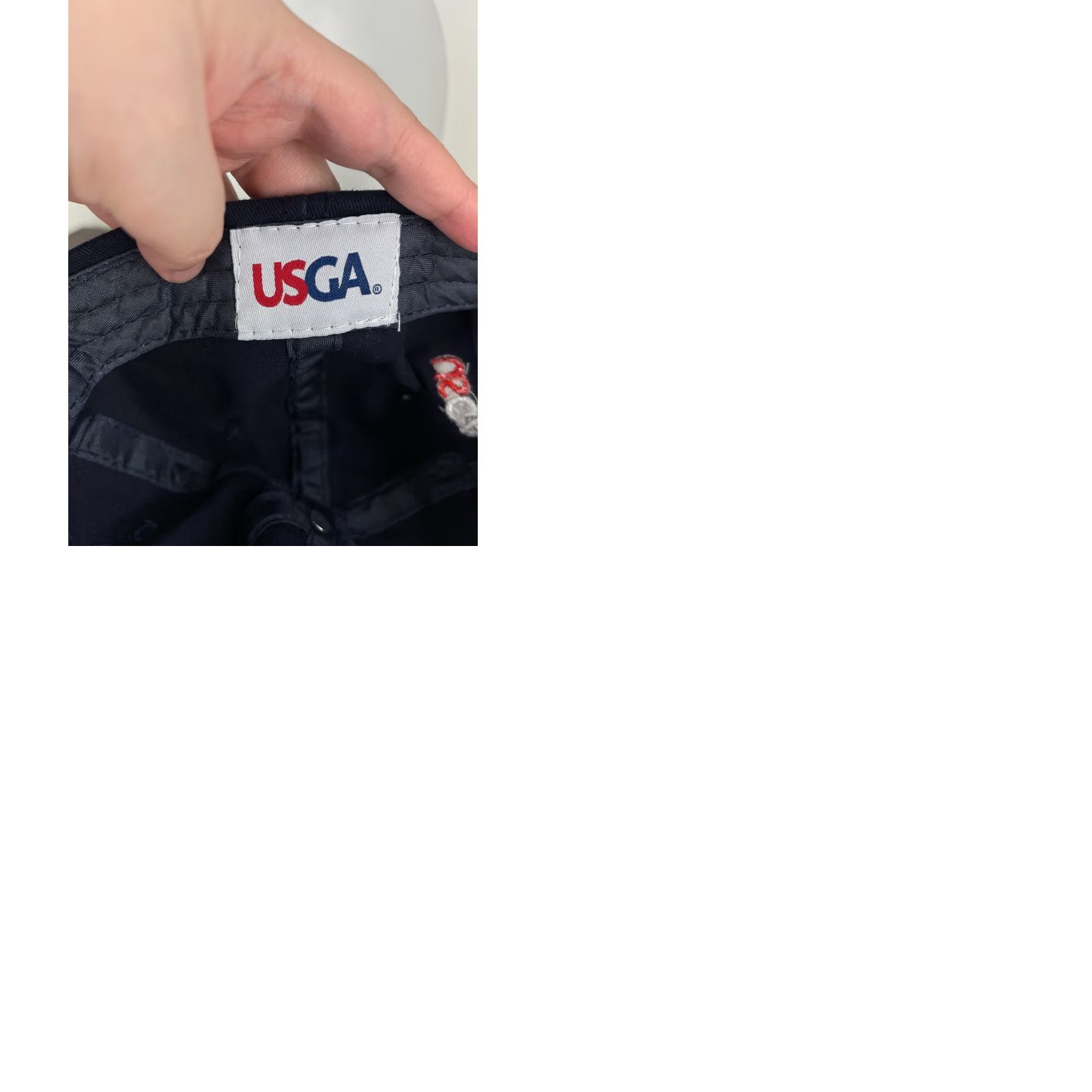 Vintage PGA USGA Golf Hat Cap Strap Back Adult Blue Embroidered Member Cotton Blend Size ONE SIZE - 9 Thumbnail