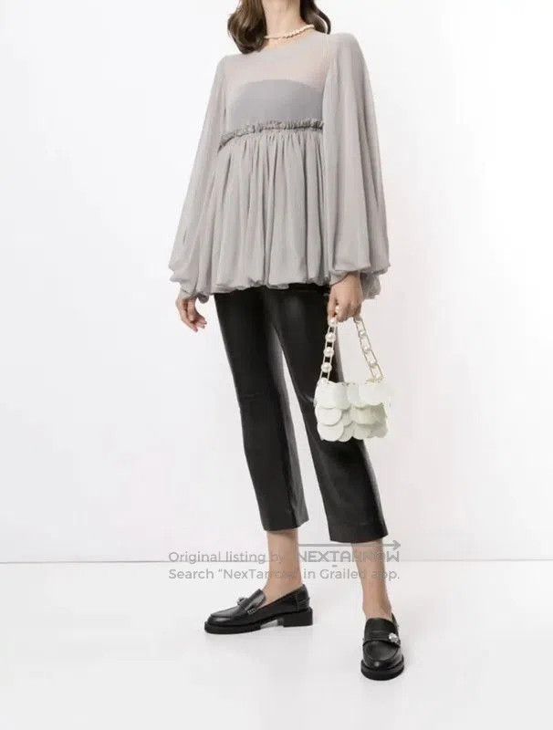 Comme des Garcons COMME des GARÇONS Blue Pleated Long Sleeve Top . Size XS / US 0-2 / IT 36-38 - 8 Thumbnail
