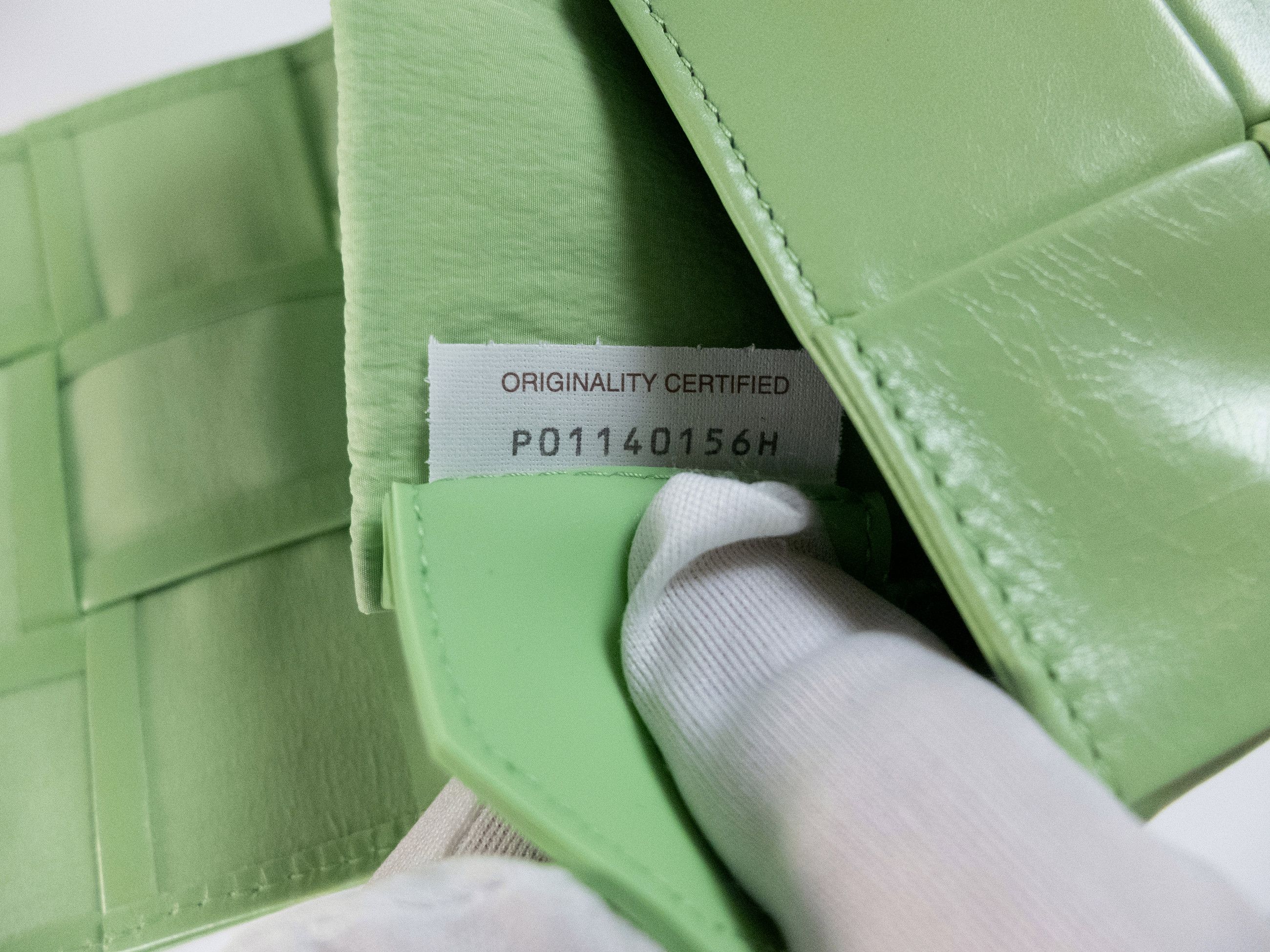 Bottega Veneta BOTTEGA VENETA Candy Cassette green paper leather mini bag Size ONE SIZE - 10 Thumbnail