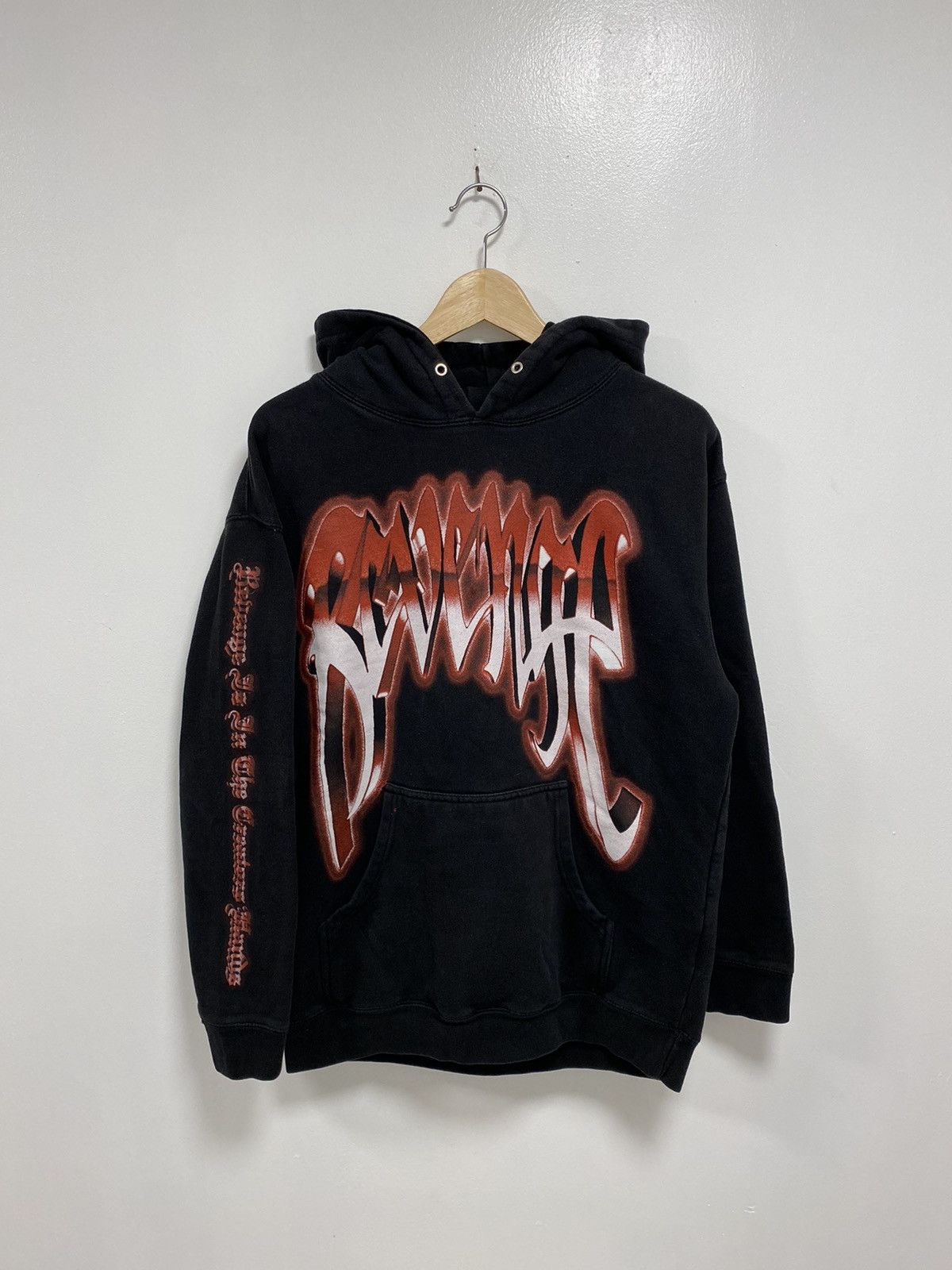 image of Revenge Metallica Hoodie in Black/Red, Men's (Size Medium)