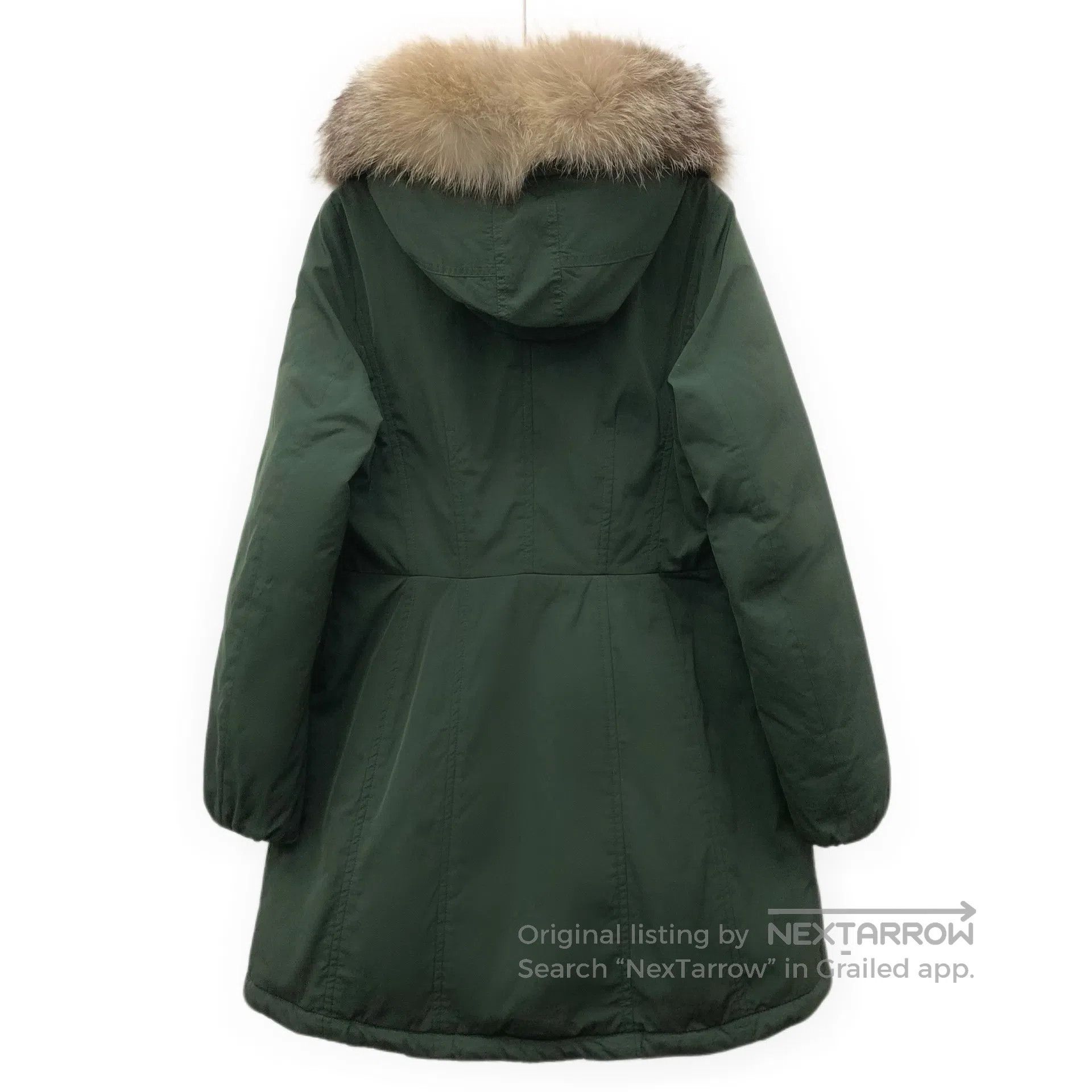Moncler Moncler Dark Green Hooded Faux Fur Belted Long-sleeve Down Size M / US 6-8 / IT 42-44 - 2 Thumbnail