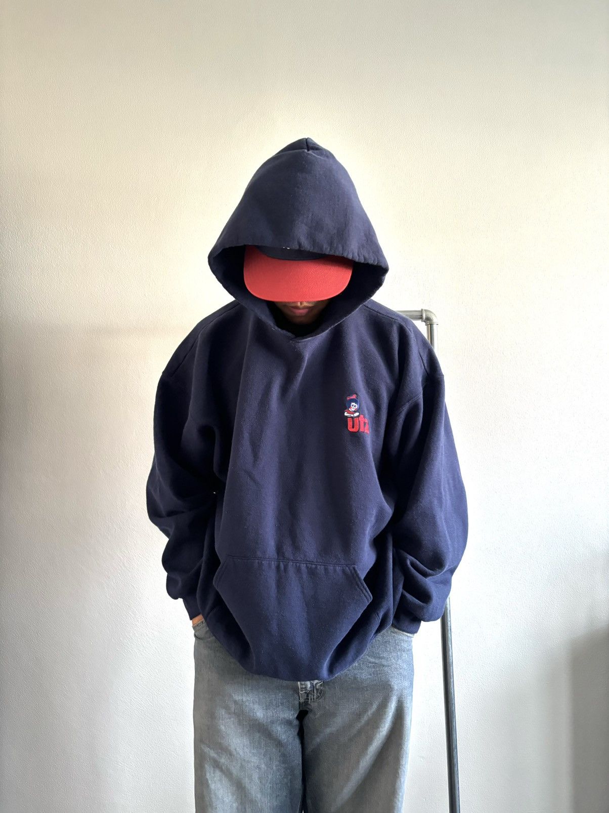 Vintage 3XL Heavy Weight UtZ Jerzees Hoodie Navy Size US XXL / EU 58 / 5 - 8 Thumbnail