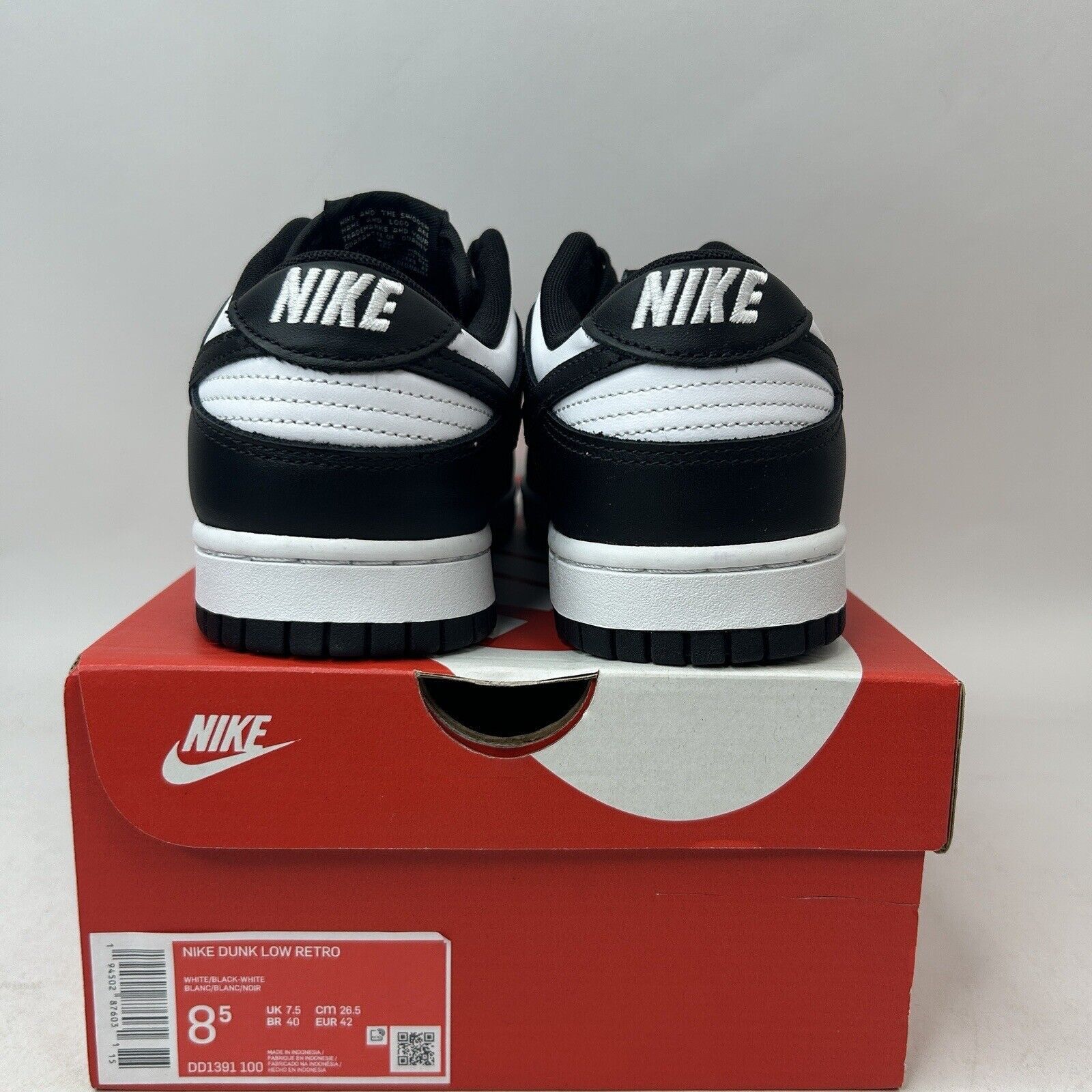 Nike Nike Dunk Low Retro “Black White/Panda” 2024 Size US 8.5 / EU 41-42 - 4 Thumbnail