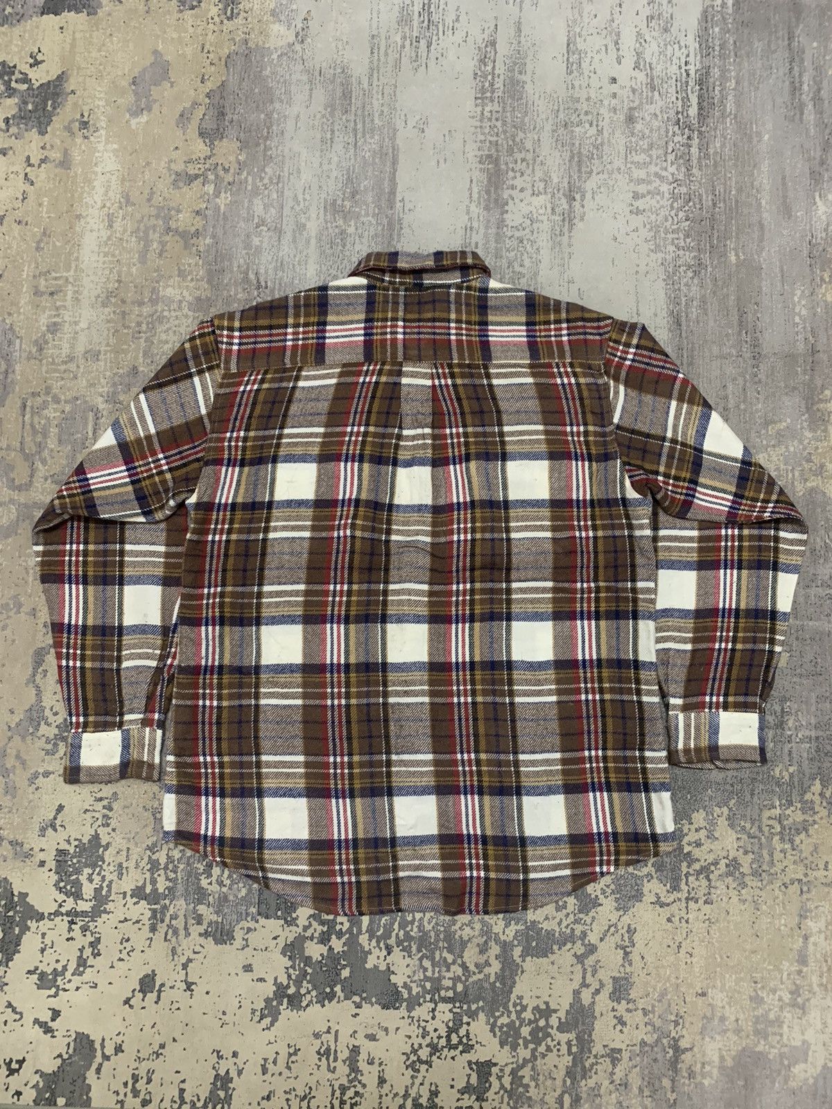 Japanese Brand RARE ARCHIVE BROWN TARTAN DOUBLE POCKET FLANNEL SHIRT Size US L / EU 52-54 / 3 - 6 Thumbnail