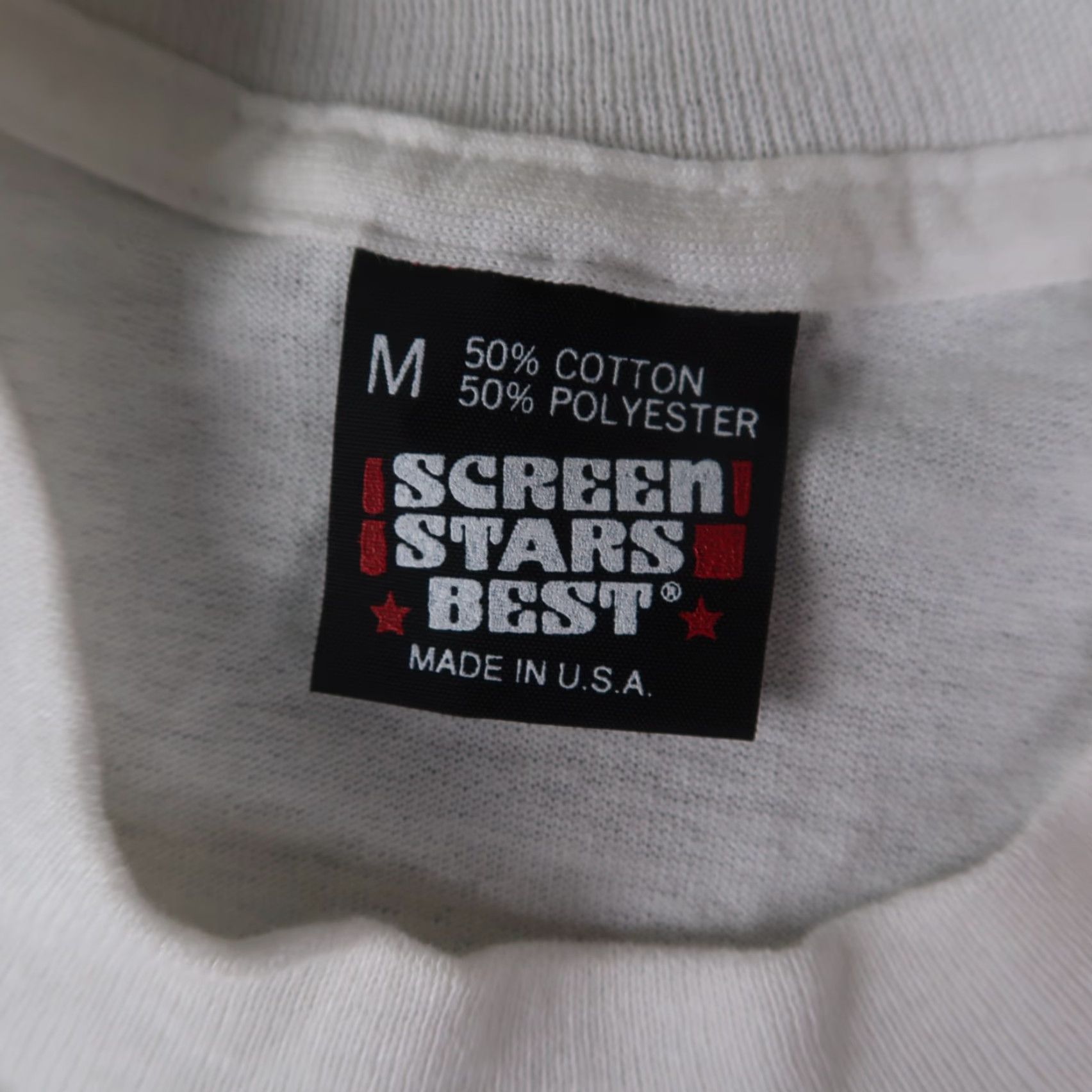Vintage VINTAGE 90s Revlon Quality First Graphic Print T-Shirt Men Medium White Cotton Retro Size US M / EU 48-50 / 2 - 4 Thumbnail